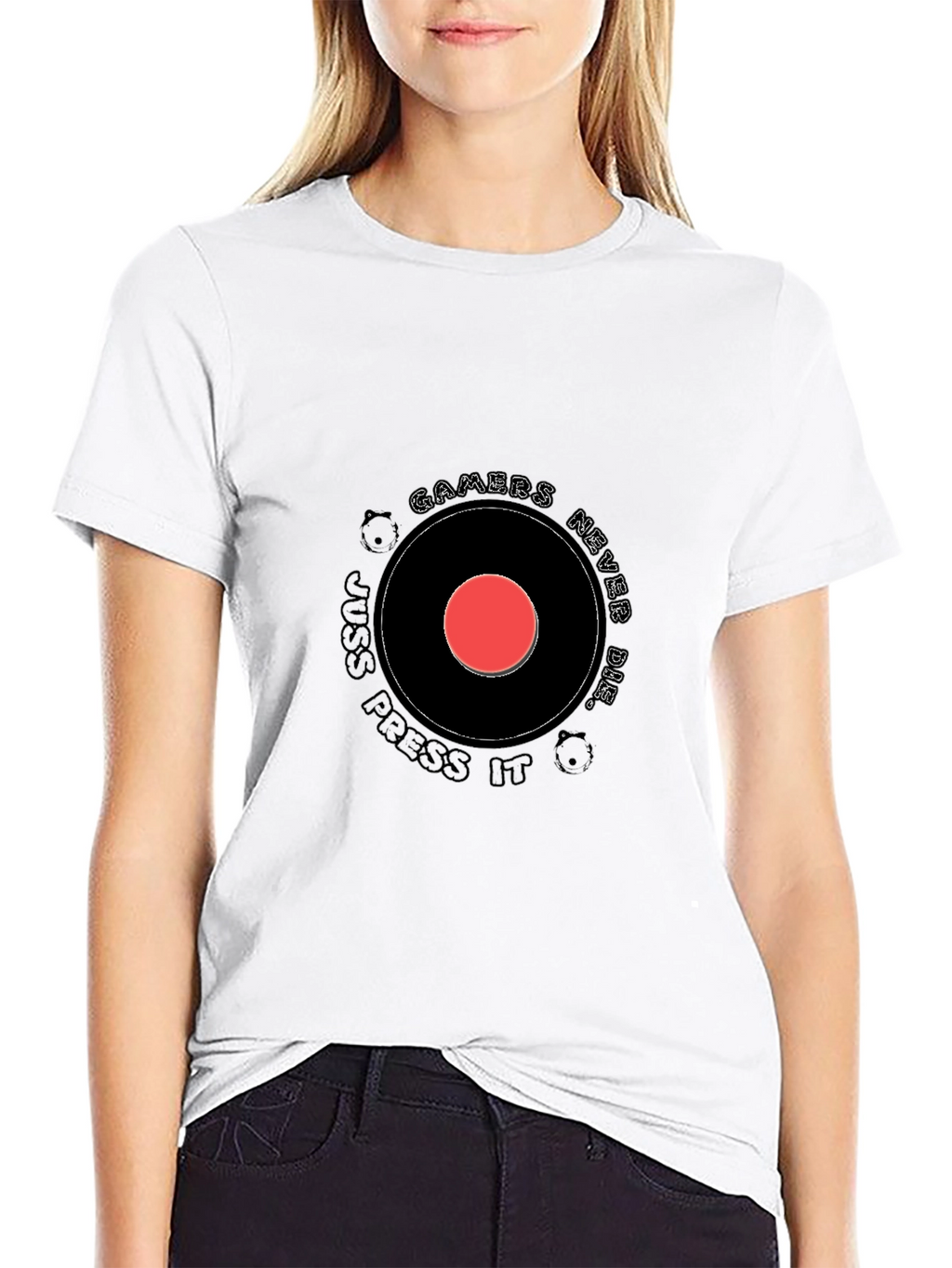 Gamers Never Die Black Graphic T-Shirt