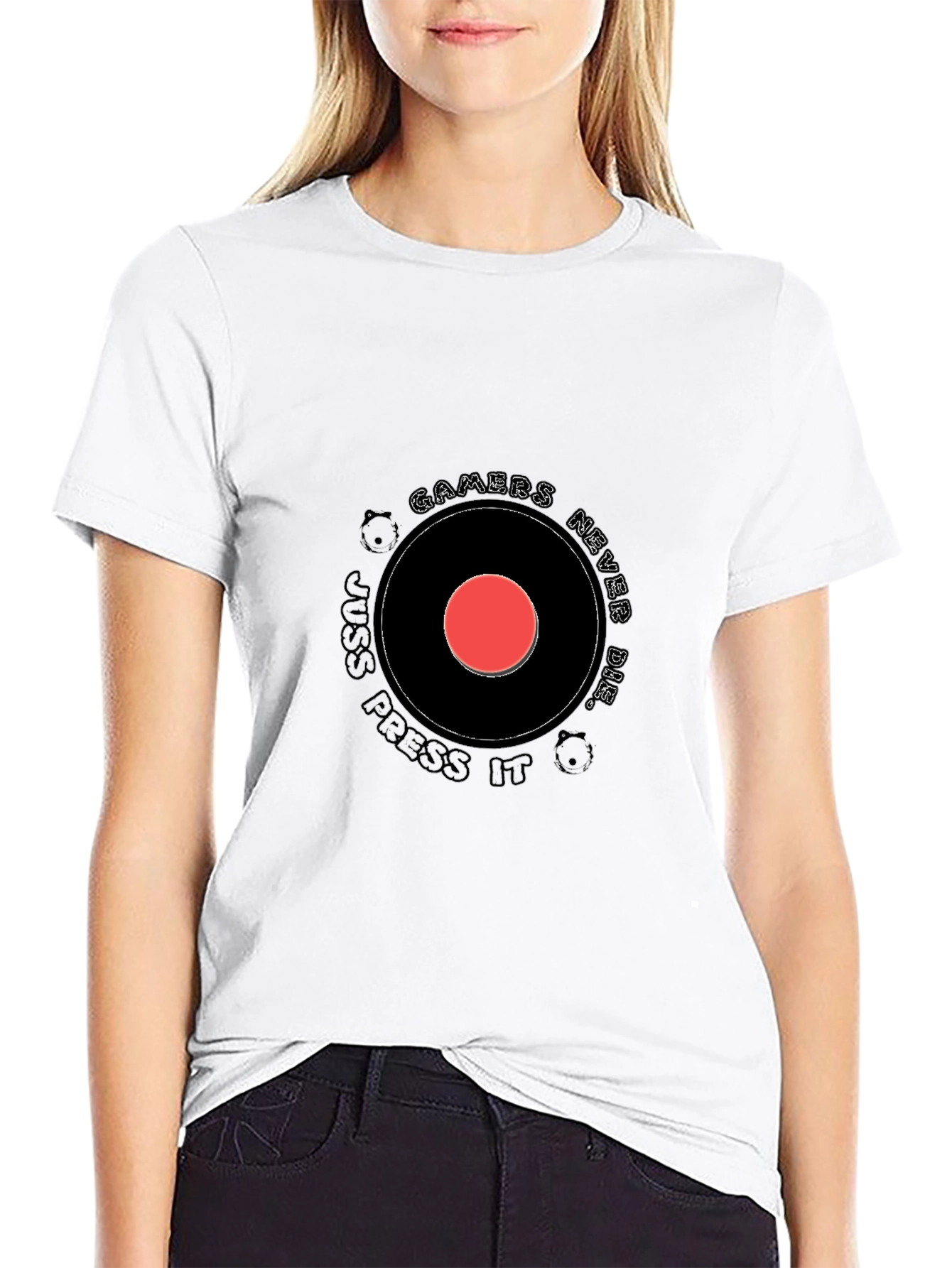 Gamers Never Die Black Graphic T-Shirt