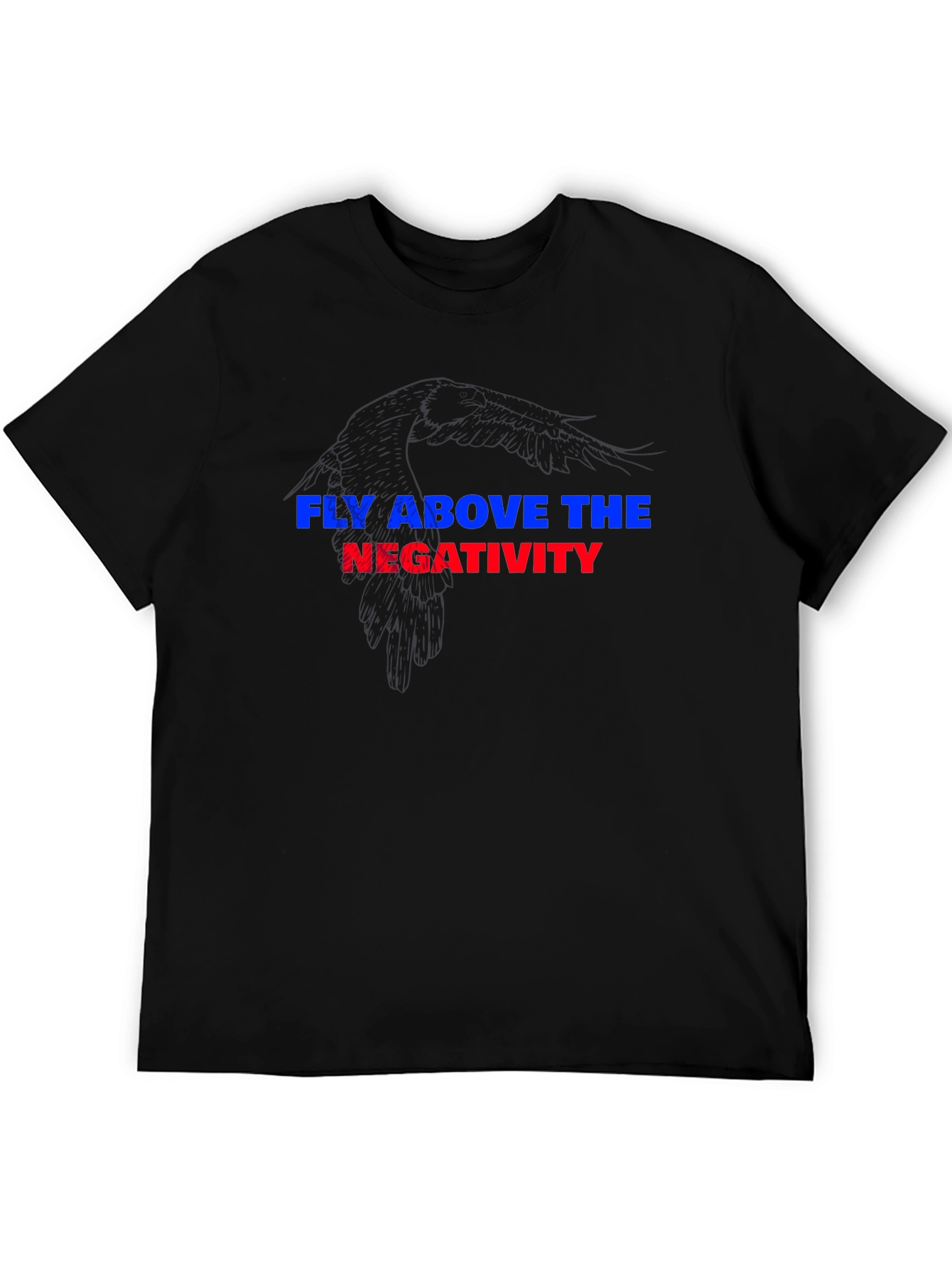 Fly Above Negativity Black Graphic Tee