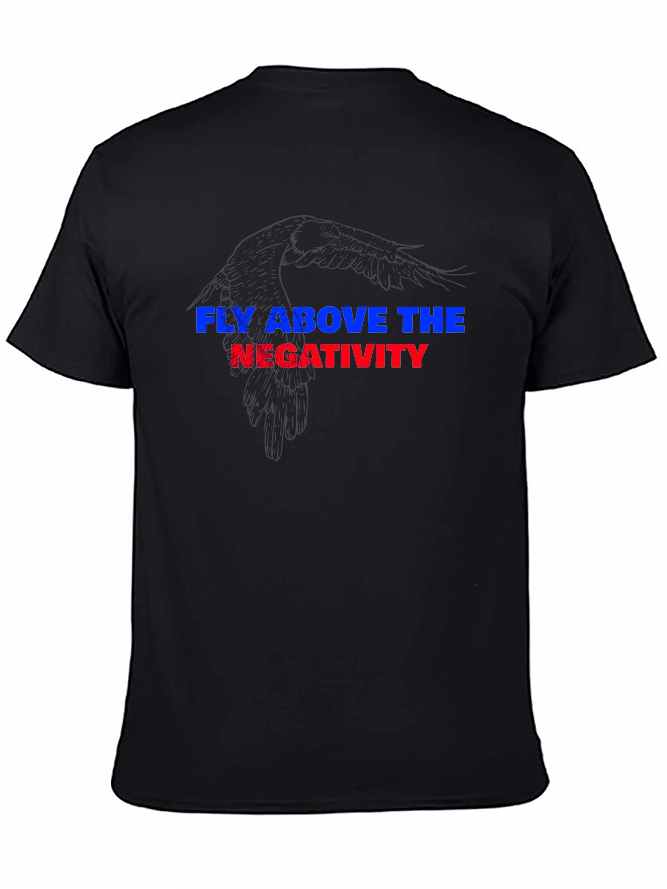 Fly Above Negativity Black Graphic Tee