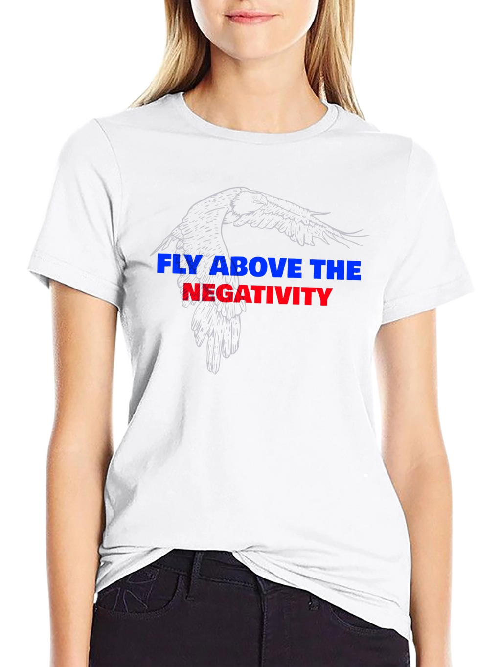 Fly Above Negativity Black Graphic Tee