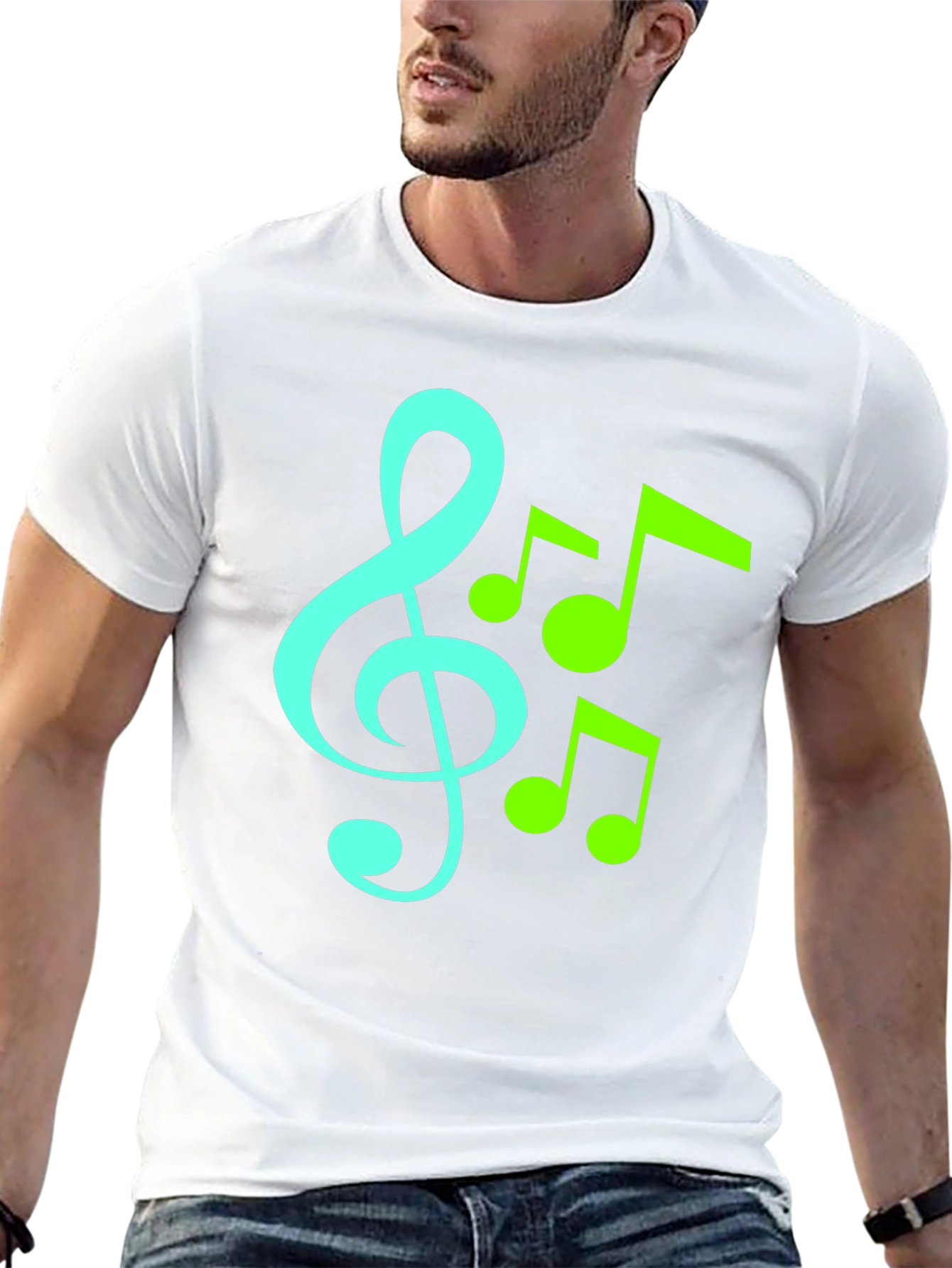 Musical Notes Graphic T-Shirt - Trendy Music Lover Tee