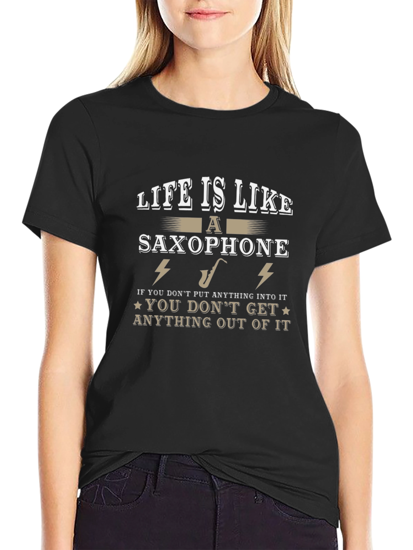 Life is Like a Saxophone Graphic T-Shirt