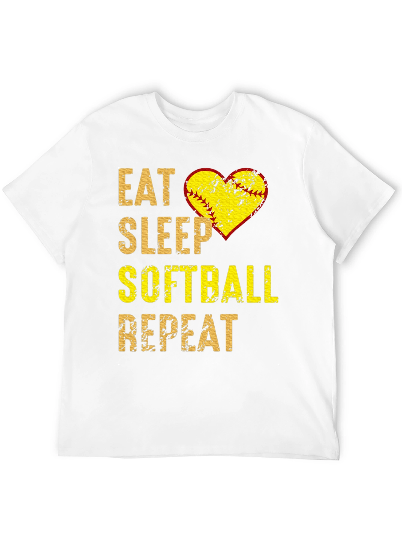 Eat Sleep Softball Repeat Graphic Tee