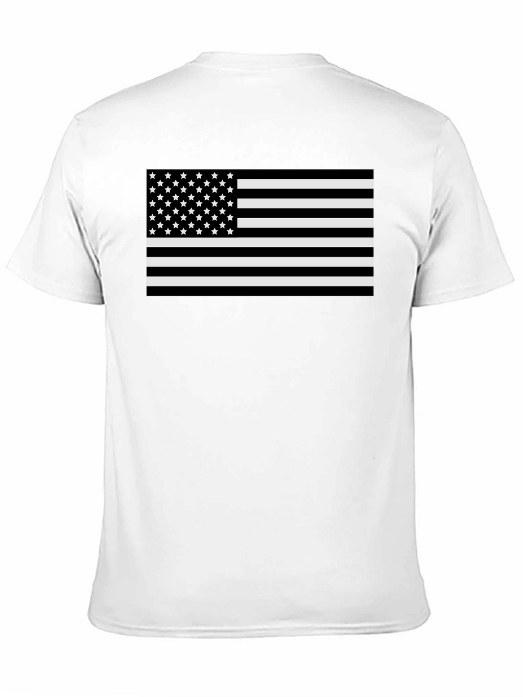 Monochrome American Flag Graphic T-Shirt