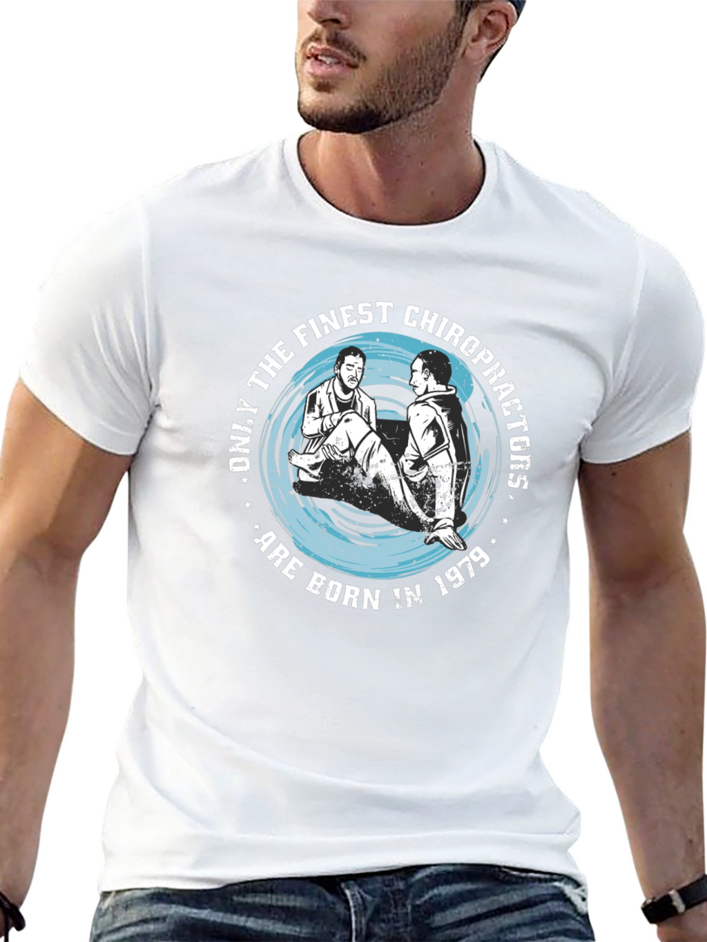 Finest Chiropractors Born in 1979 Black T-Shirt