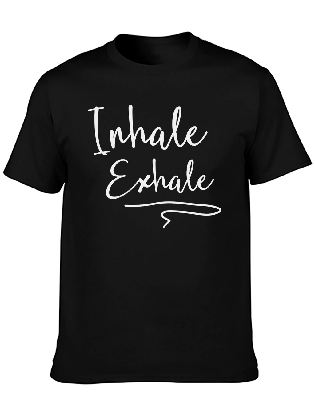 Inhale Exhale Graphic Tee - Black Relaxed Fit T-Shirt