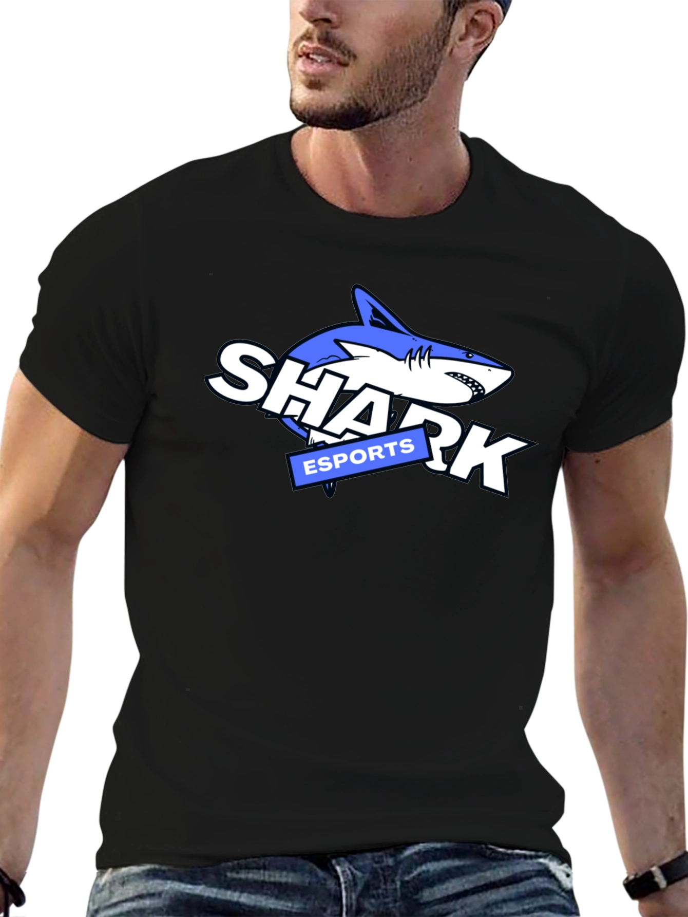 Shark Esports Graphic Tee - Black Cotton T-Shirt
