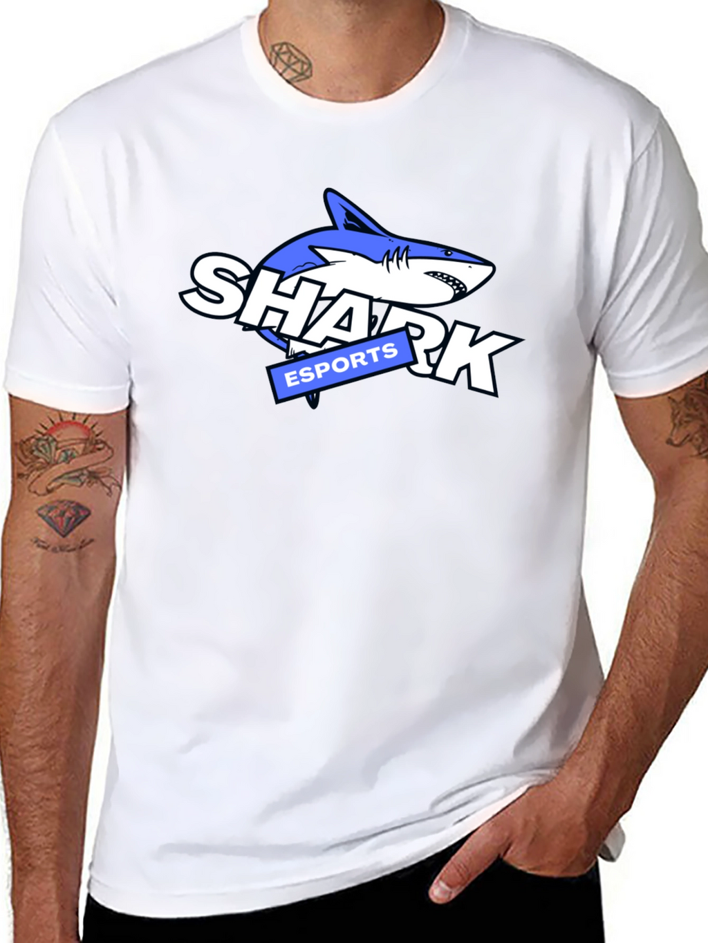 Shark Esports Graphic Tee - Black Cotton T-Shirt