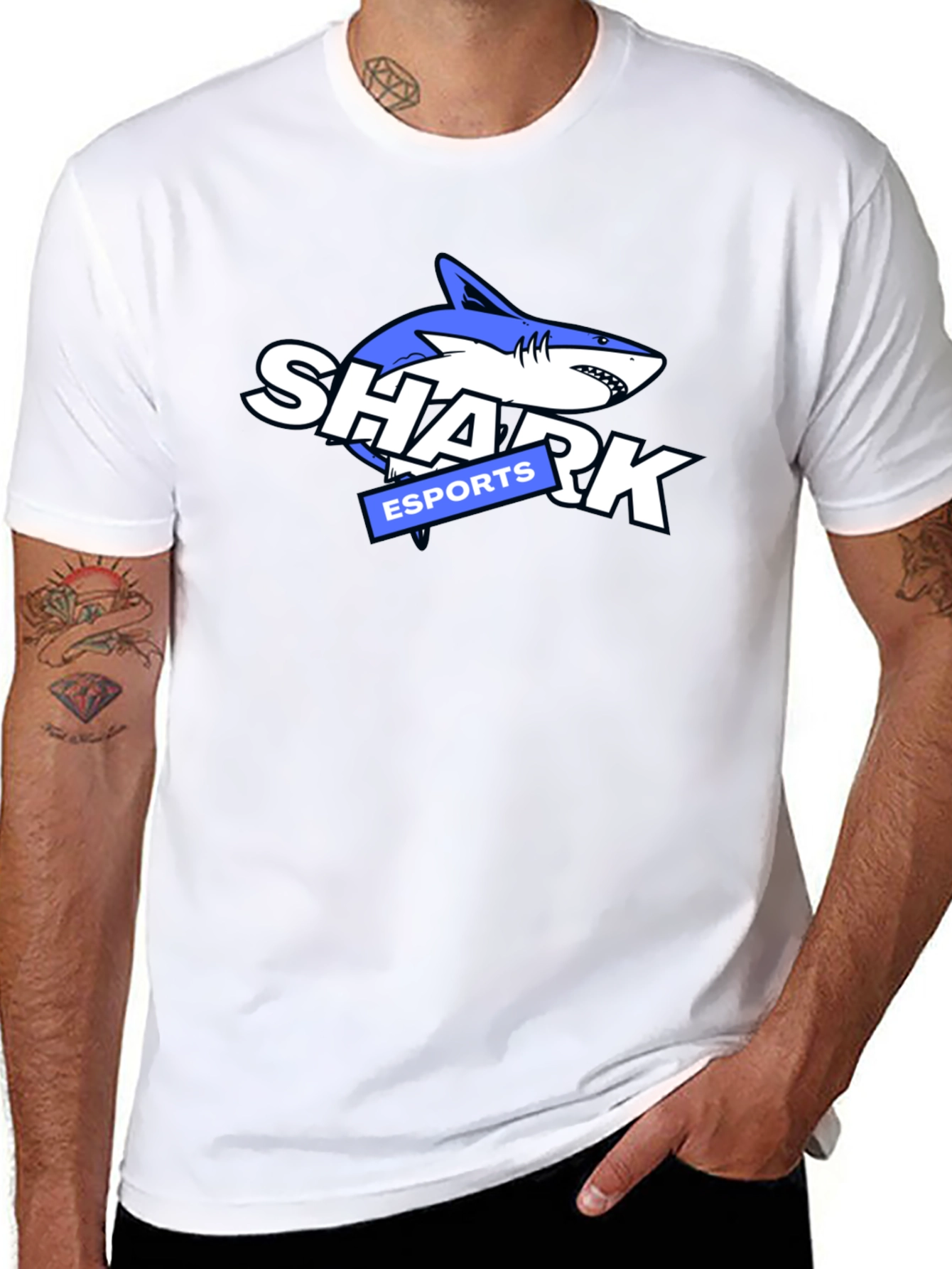 Shark Esports Graphic Tee - Black Cotton T-Shirt
