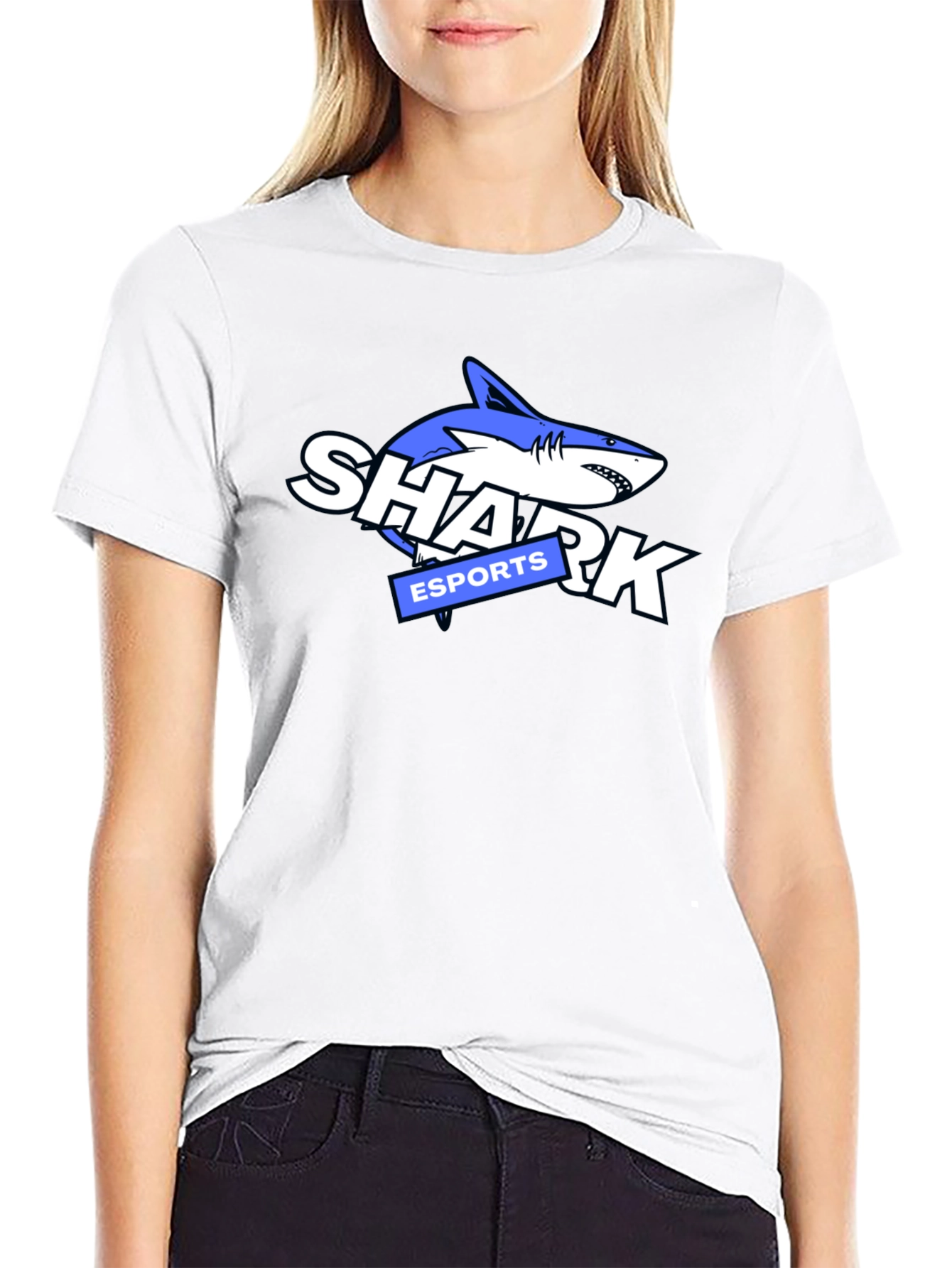 Shark Esports Graphic Tee - Black Cotton T-Shirt