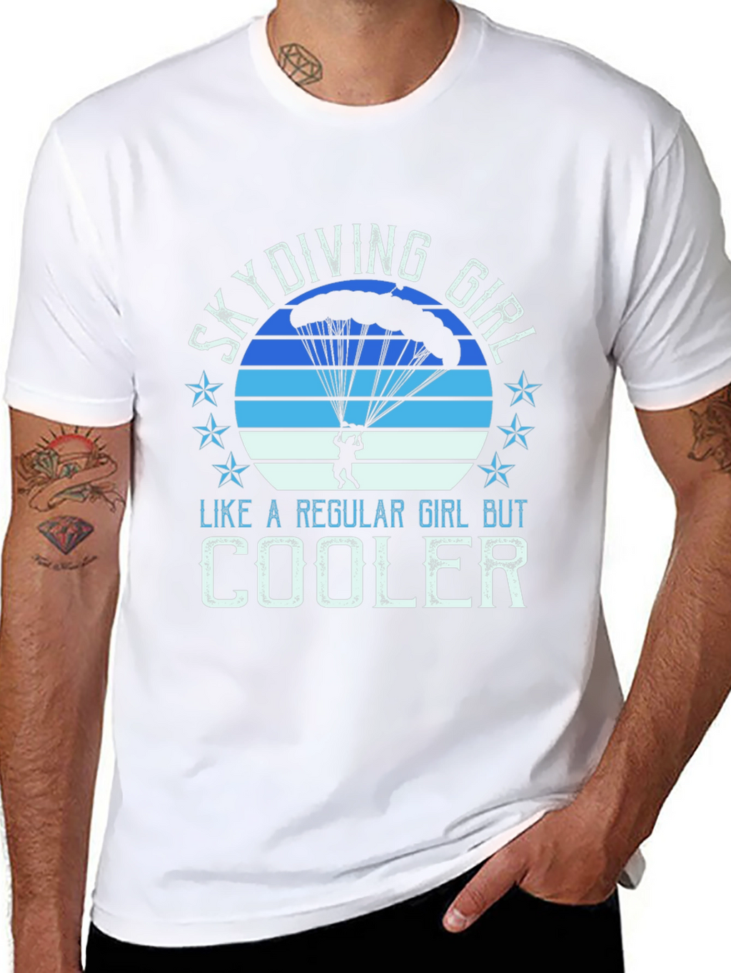 Skydiving Girl Tee - Regular Girl But Cooler