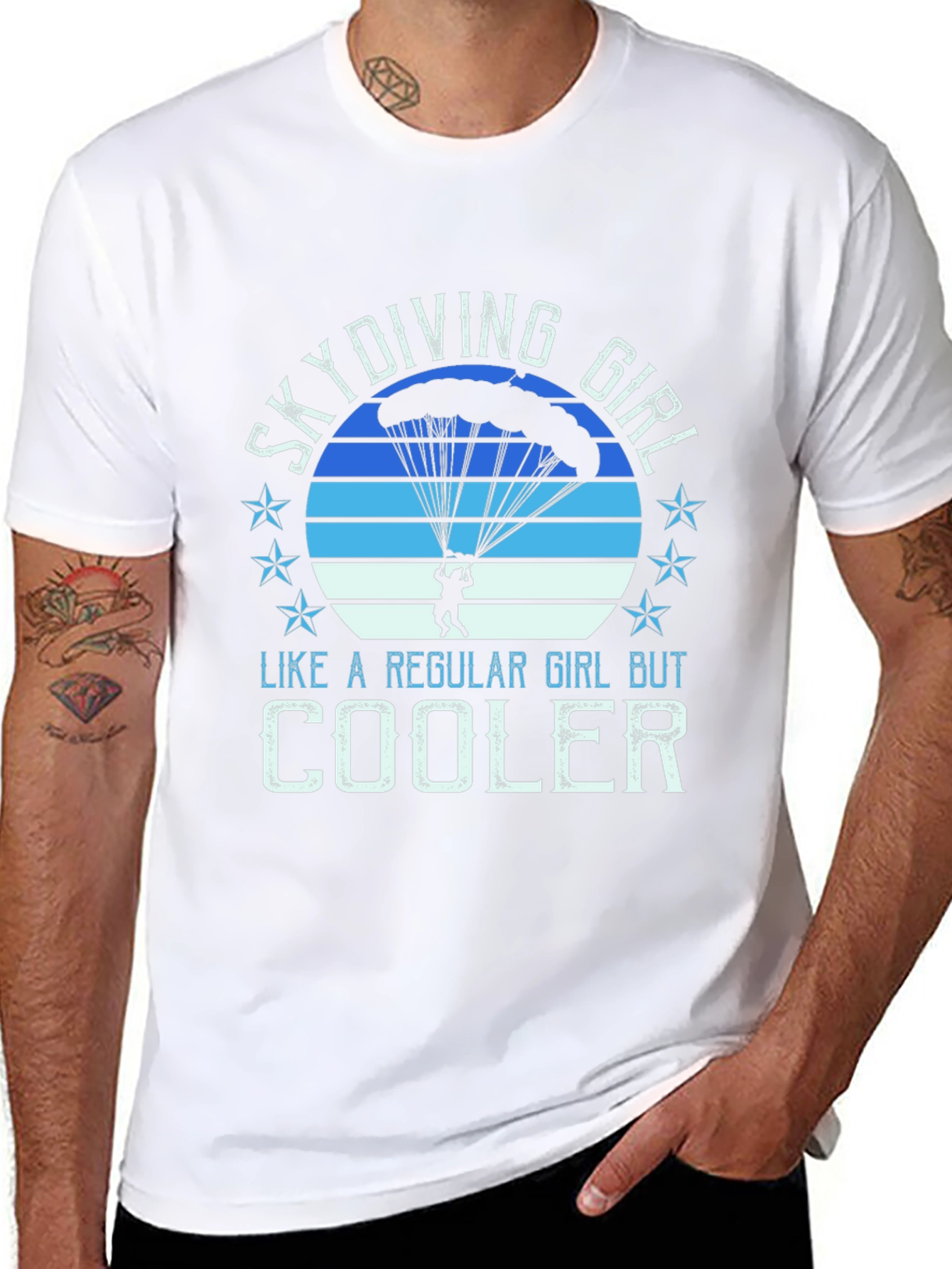 Skydiving Girl Tee - Regular Girl But Cooler