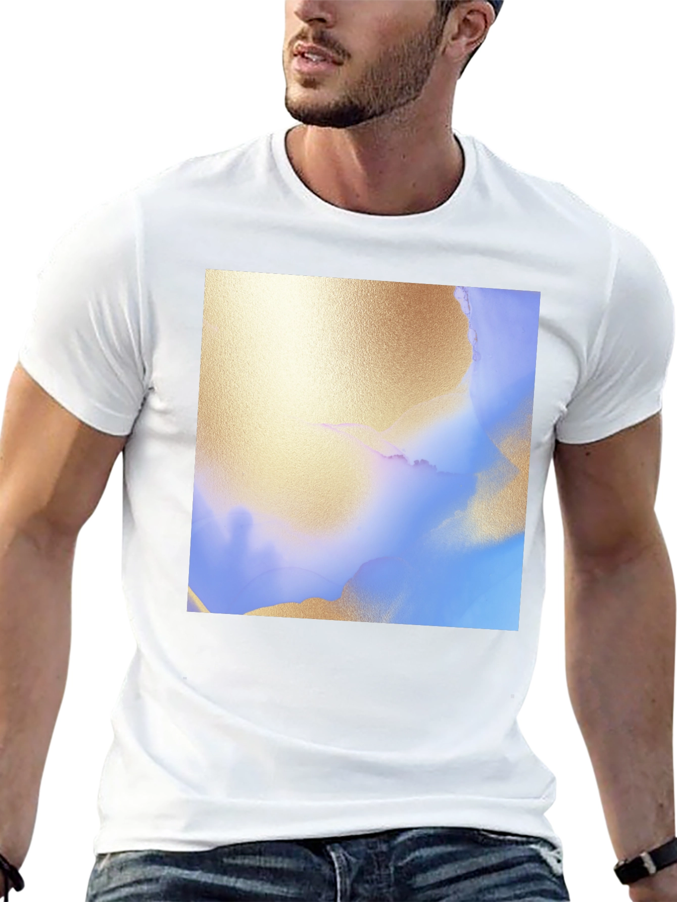 Abstract Art Print Black T-Shirt
