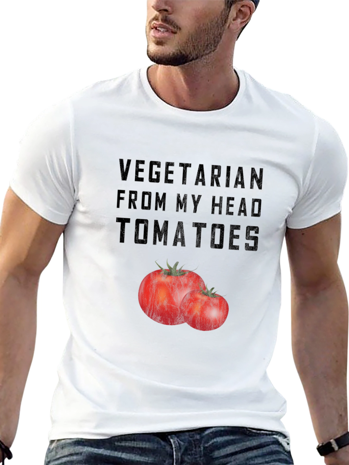 Vegetarian Tomato Graphic T-Shirt