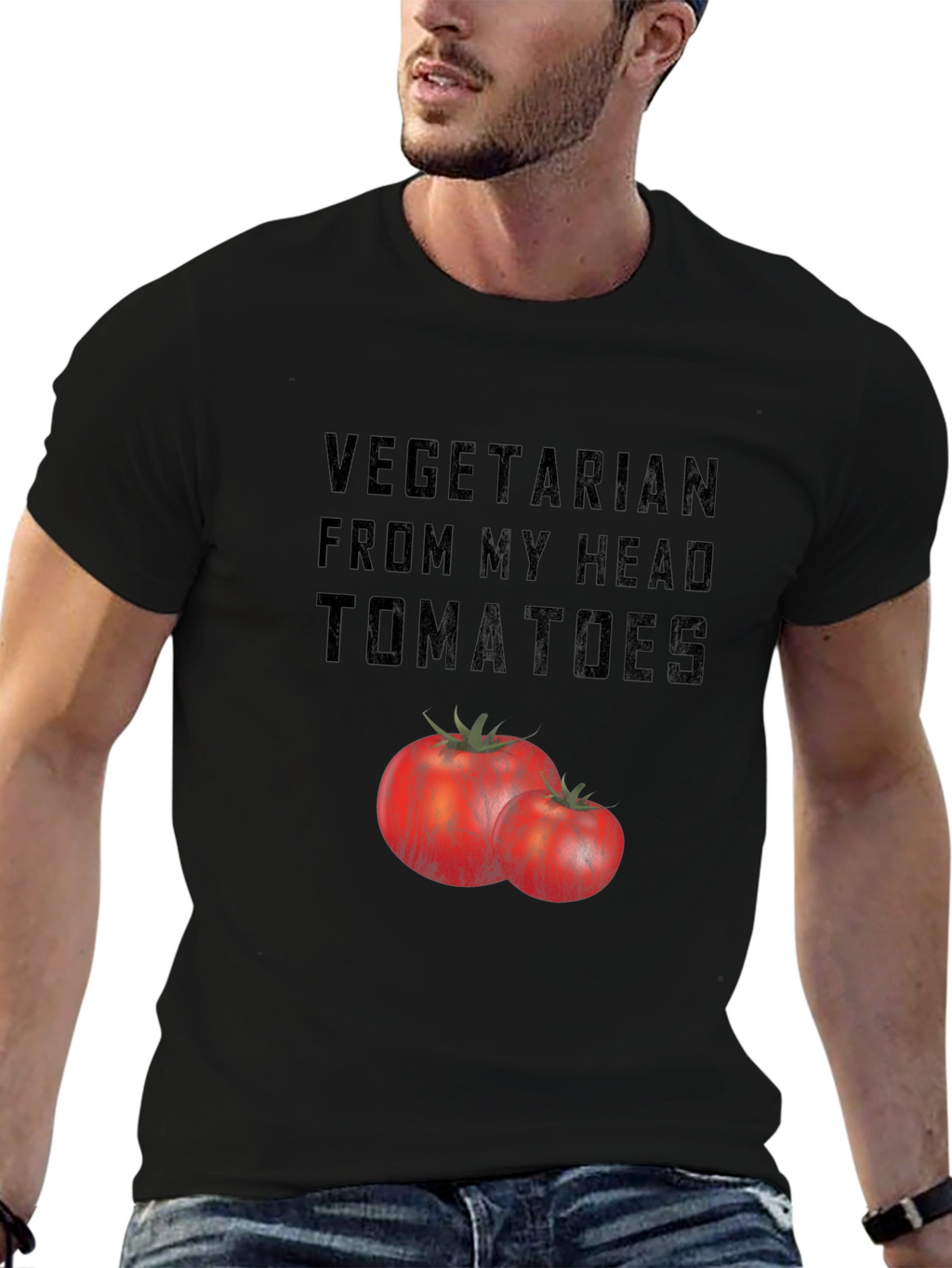 Vegetarian Tomato Graphic T-Shirt