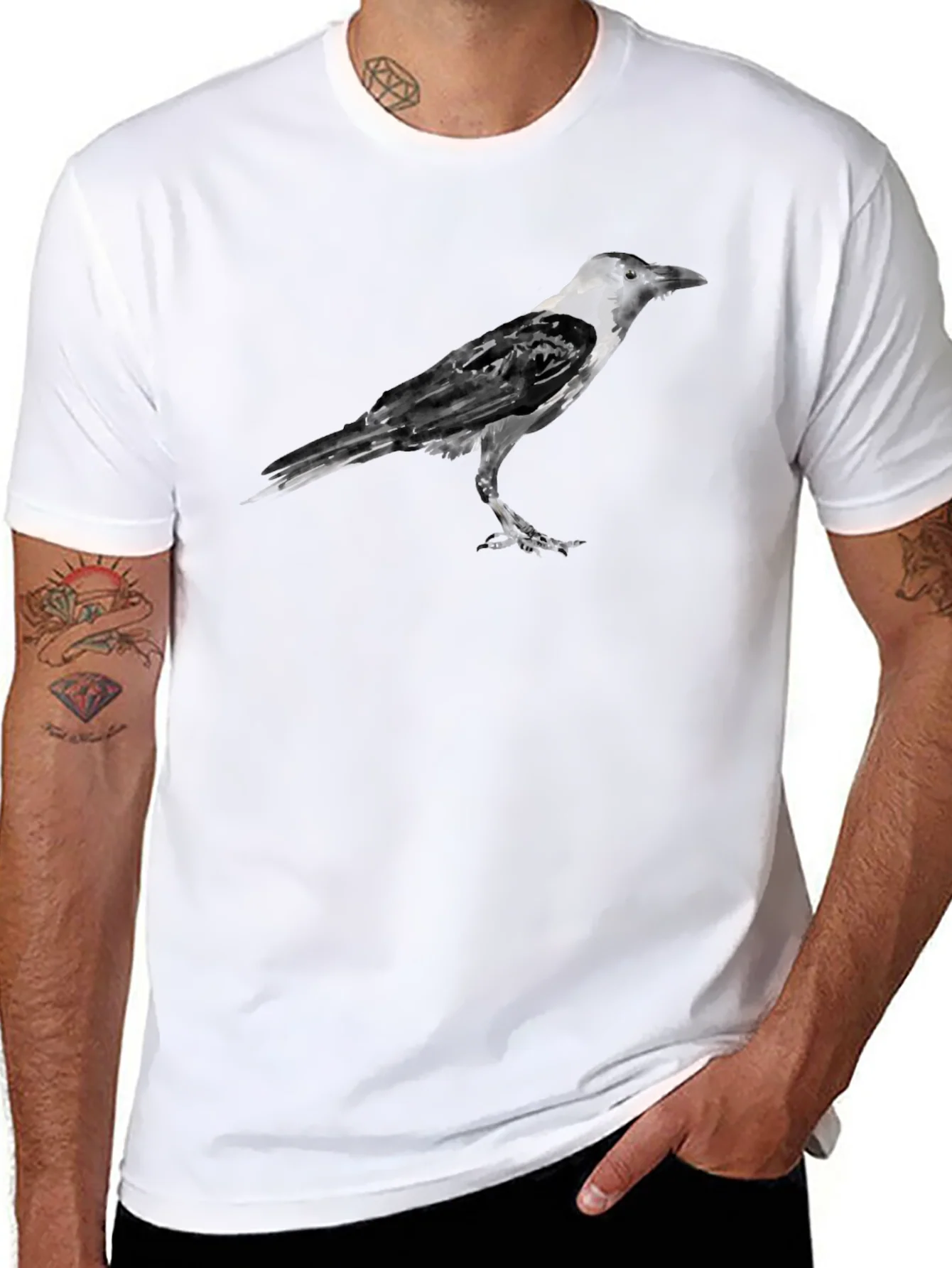 Raven Graphic Black T-Shirt