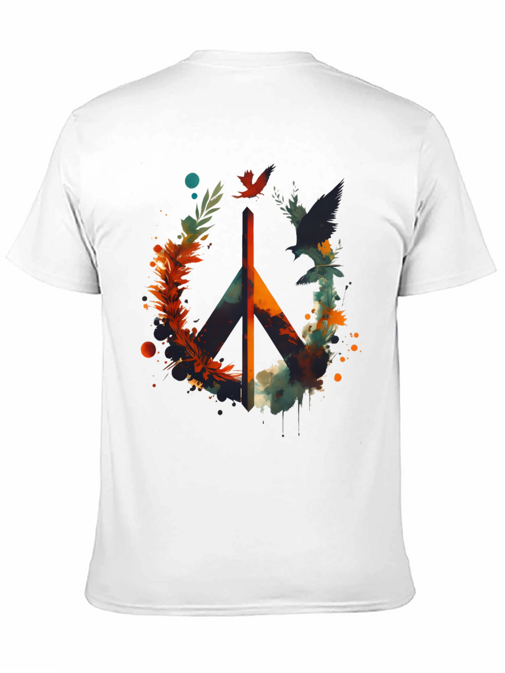 Peace Sign Graphic Tee - Mens Black T-Shirt