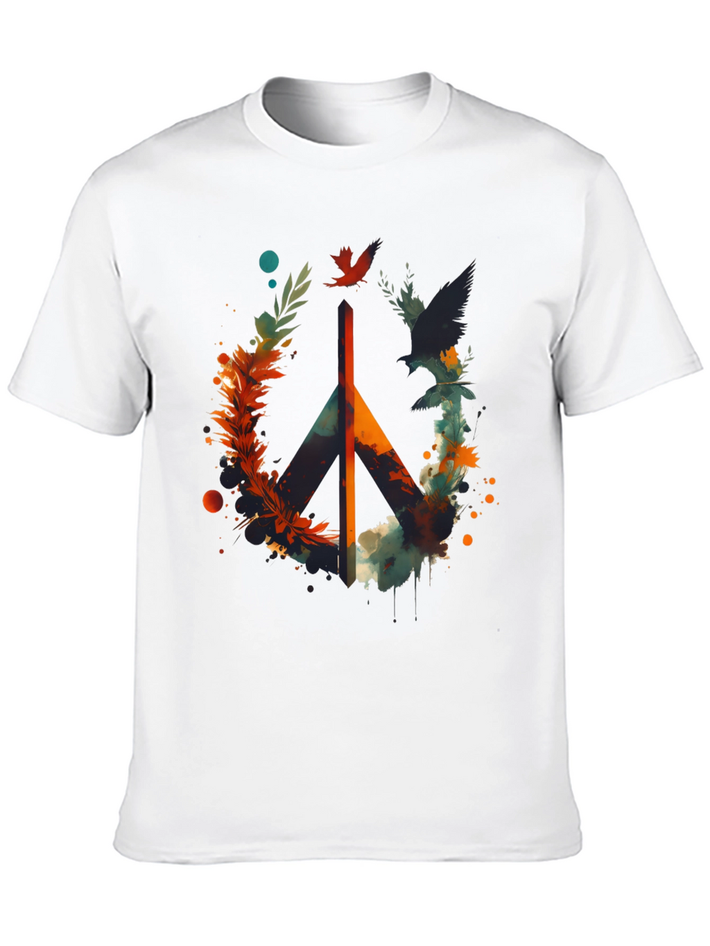 Peace Sign Graphic Tee - Mens Black T-Shirt