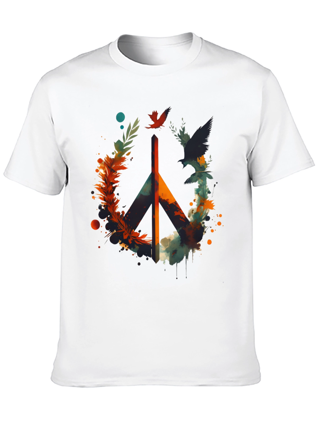 Peace Sign Graphic Tee - Mens Black T-Shirt