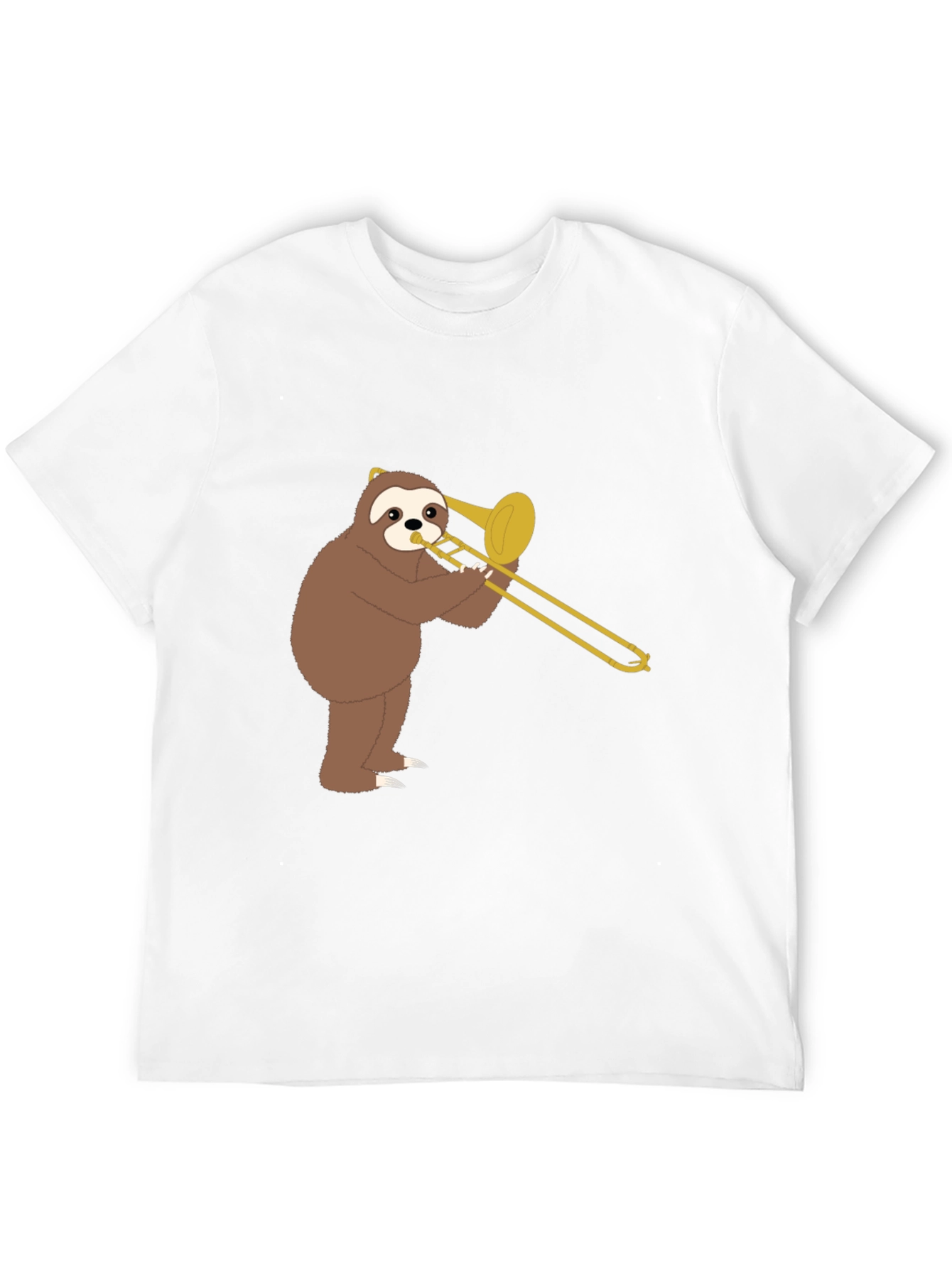 Sloth Trombone Player Graphic Tee