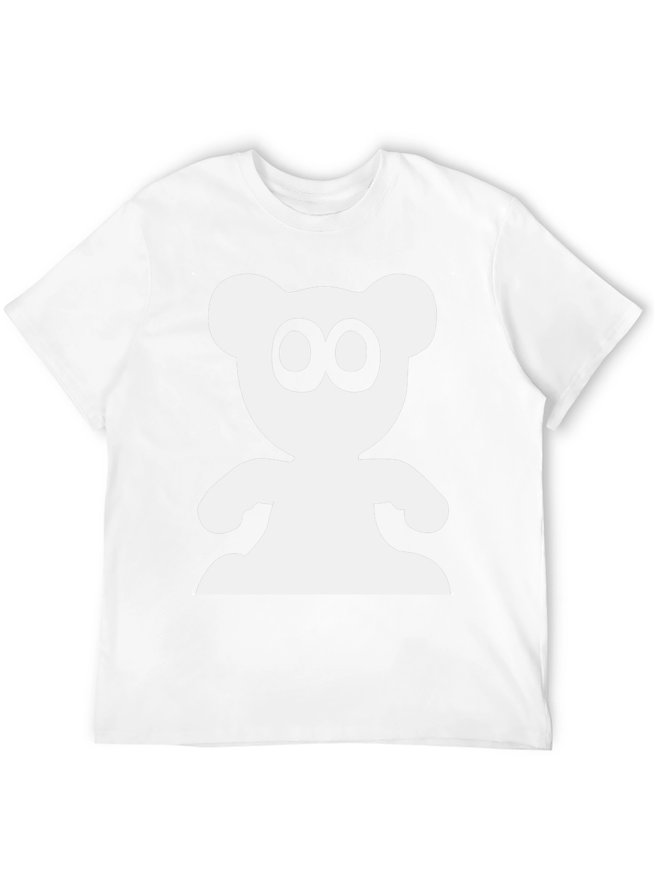 Cute Bear Graphic Black T-Shirt