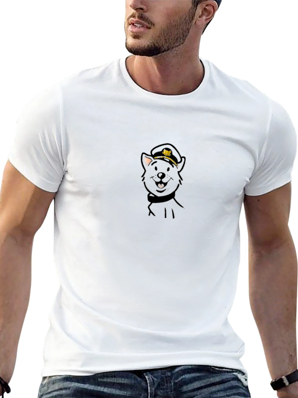Cool Cat Captain Black T-Shirt