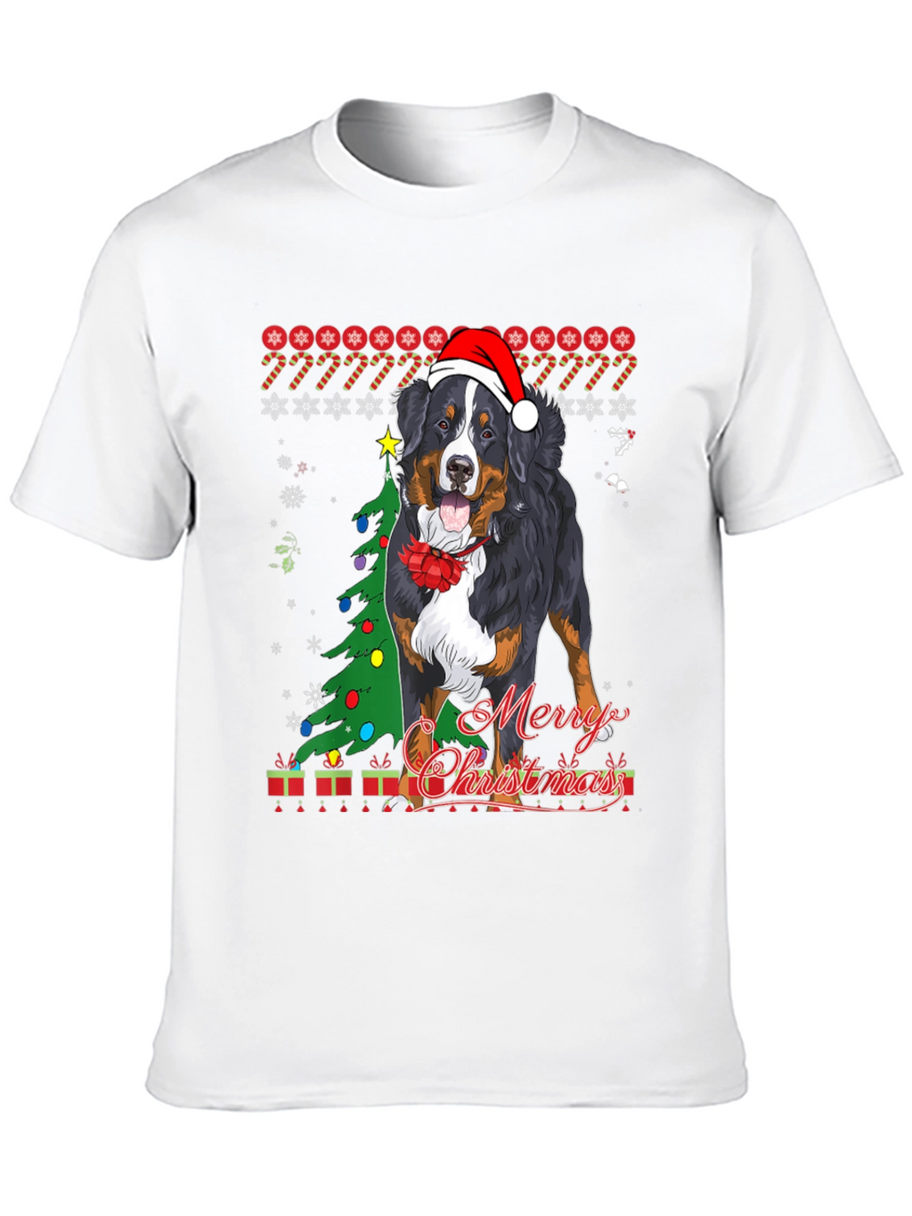 Dog Merry Christmas T-Shirt Holiday Pet Lover Tee