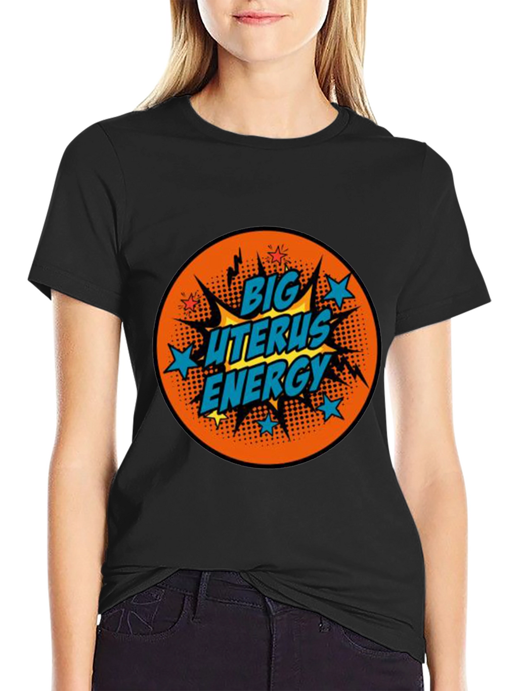 Big Uterus Energy T-Shirt - Black
