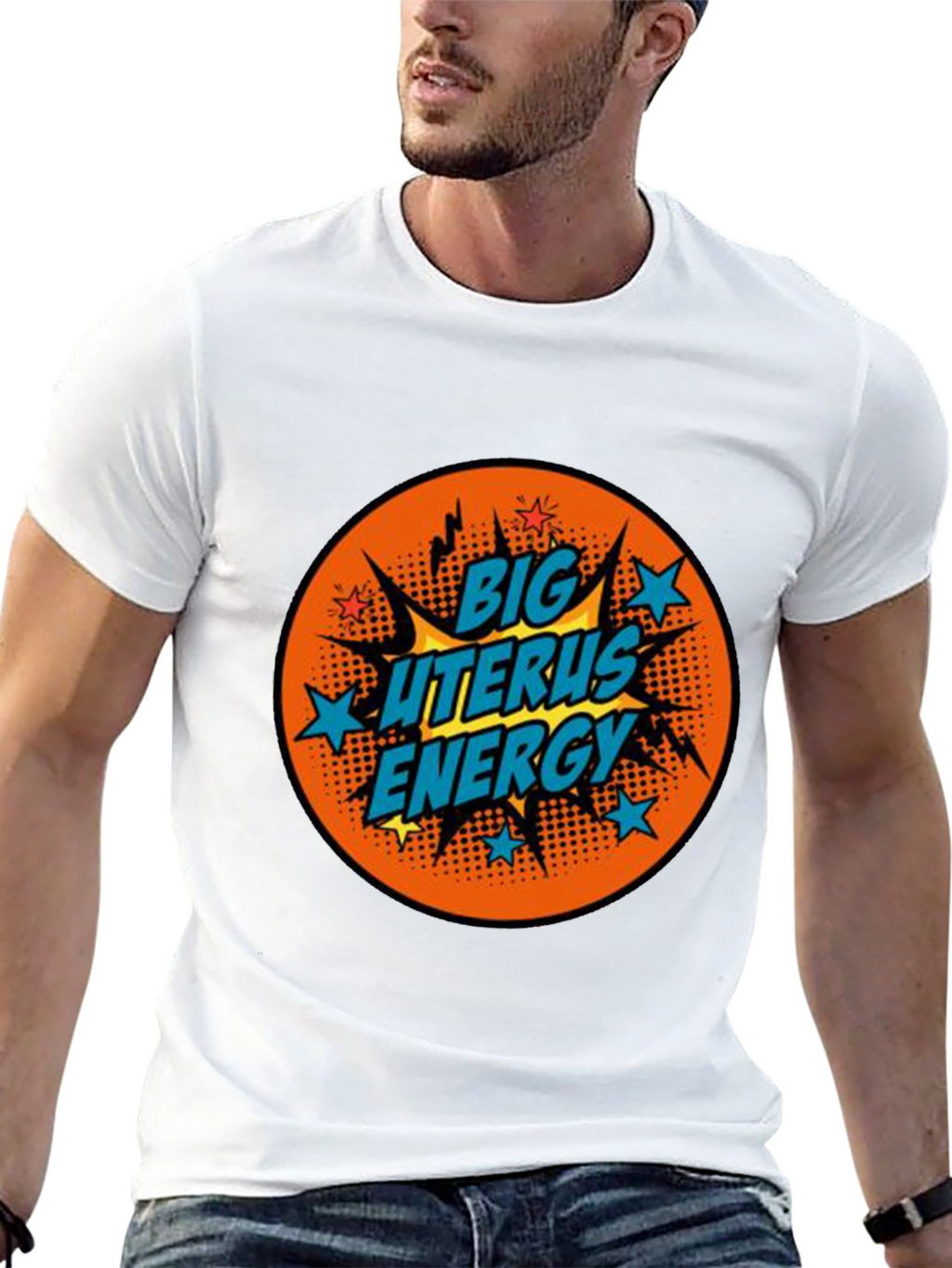 Big Uterus Energy T-Shirt - Black