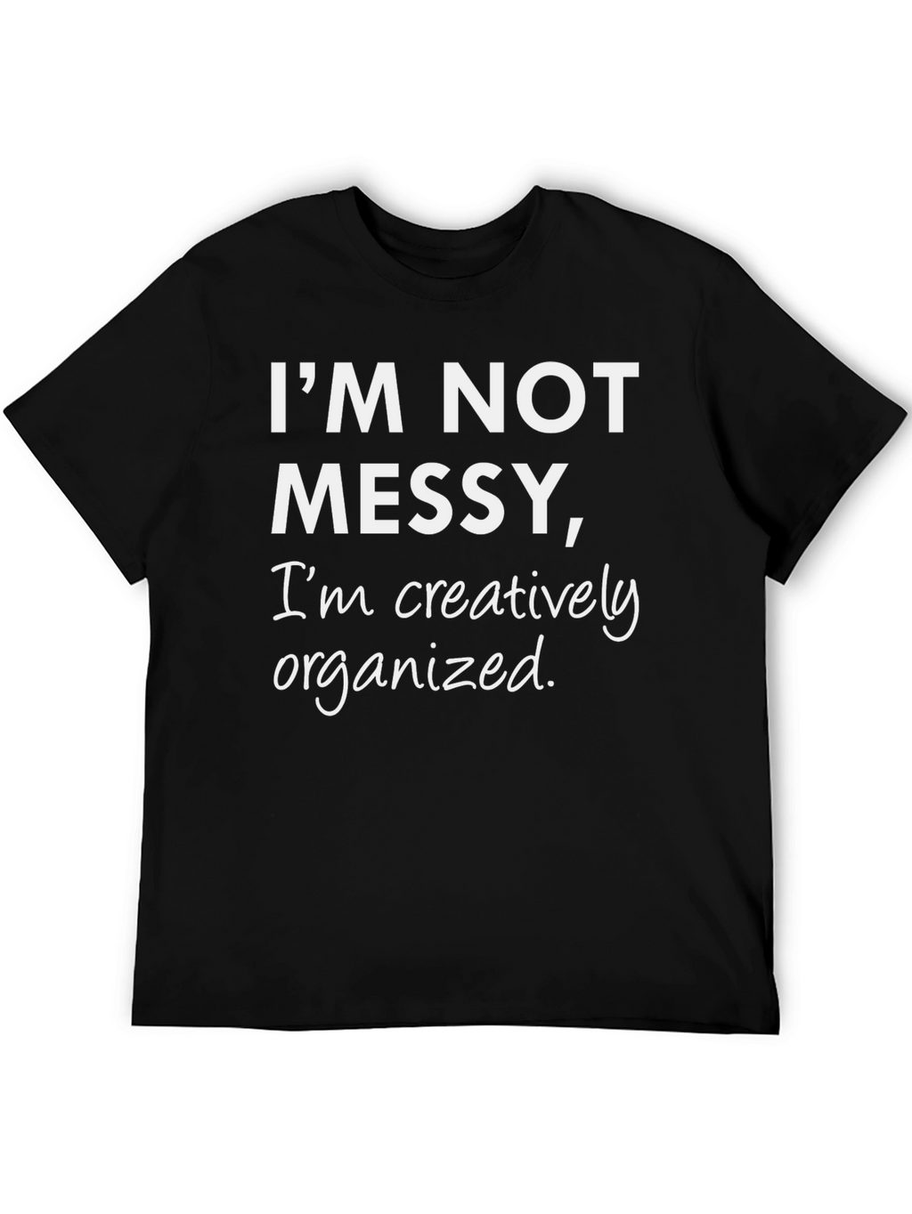 Creatively Organized Graphic T-Shirt - Black