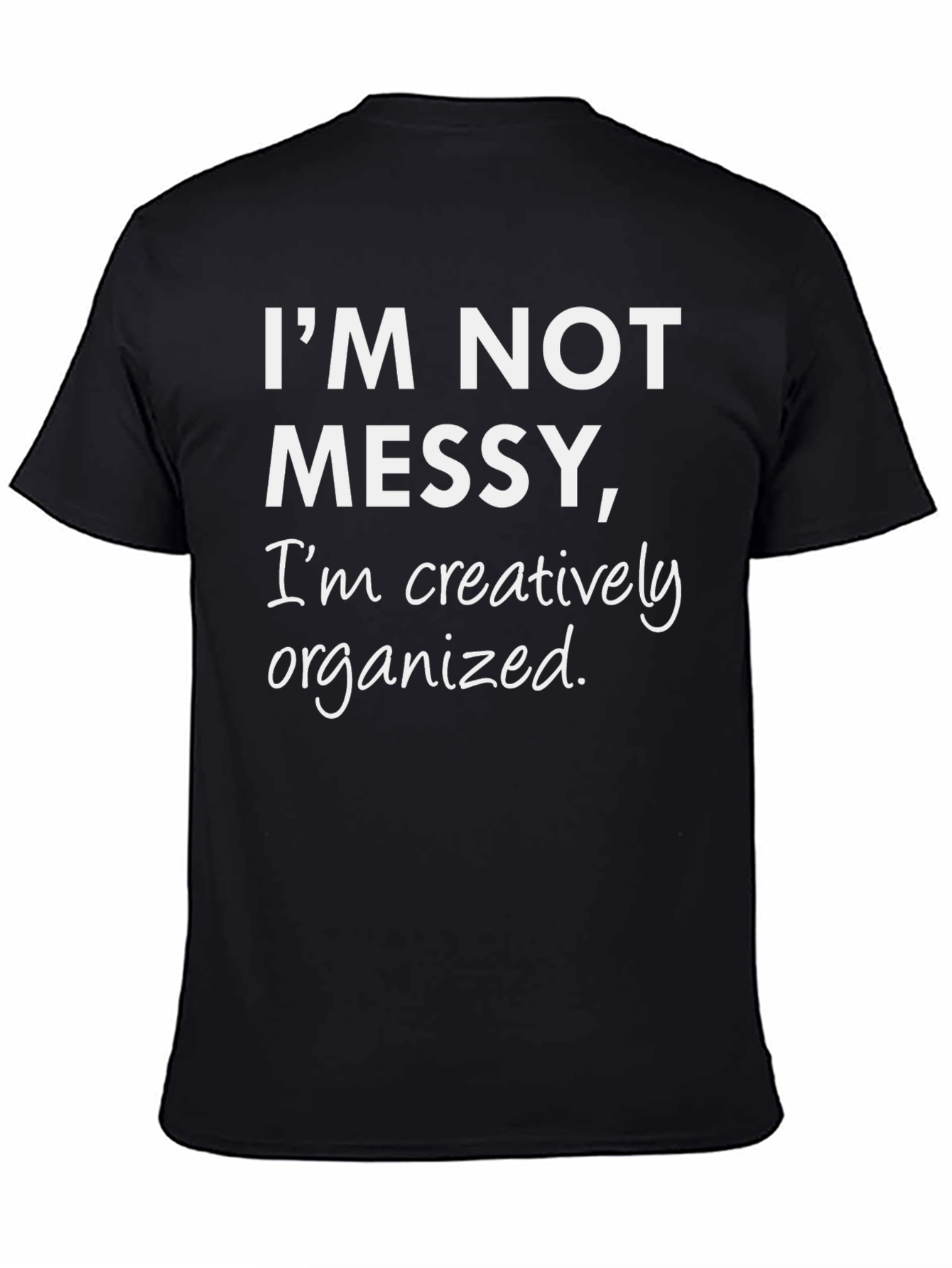 Creatively Organized Graphic T-Shirt - Black