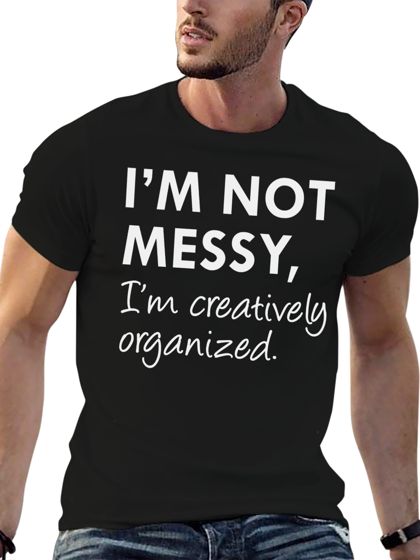 Creatively Organized Graphic T-Shirt - Black