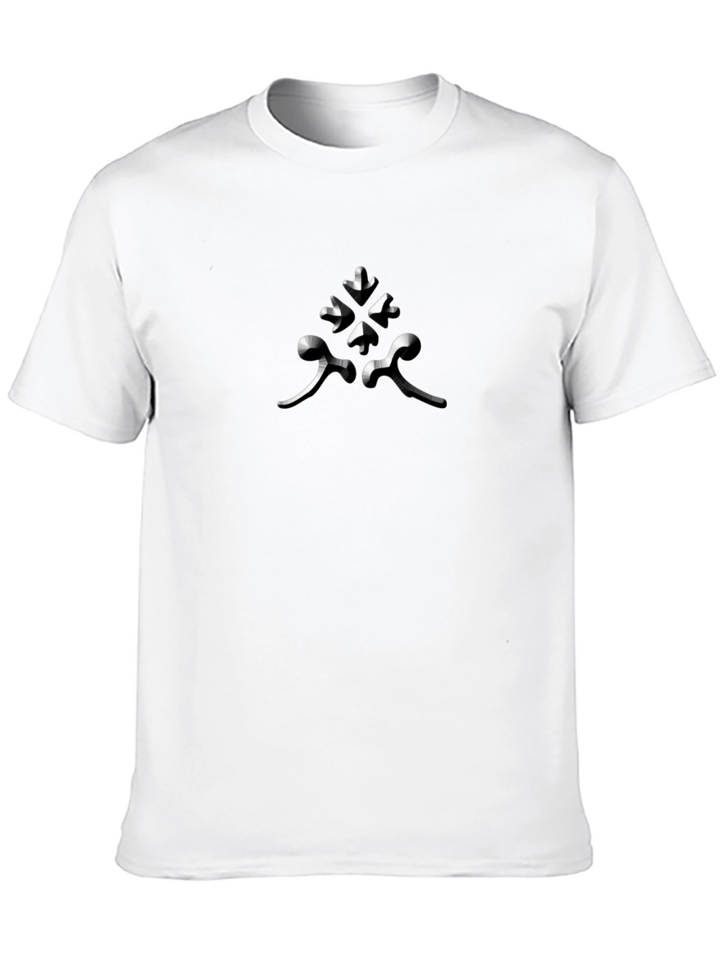 Black Graphic Tee - Abstract Design