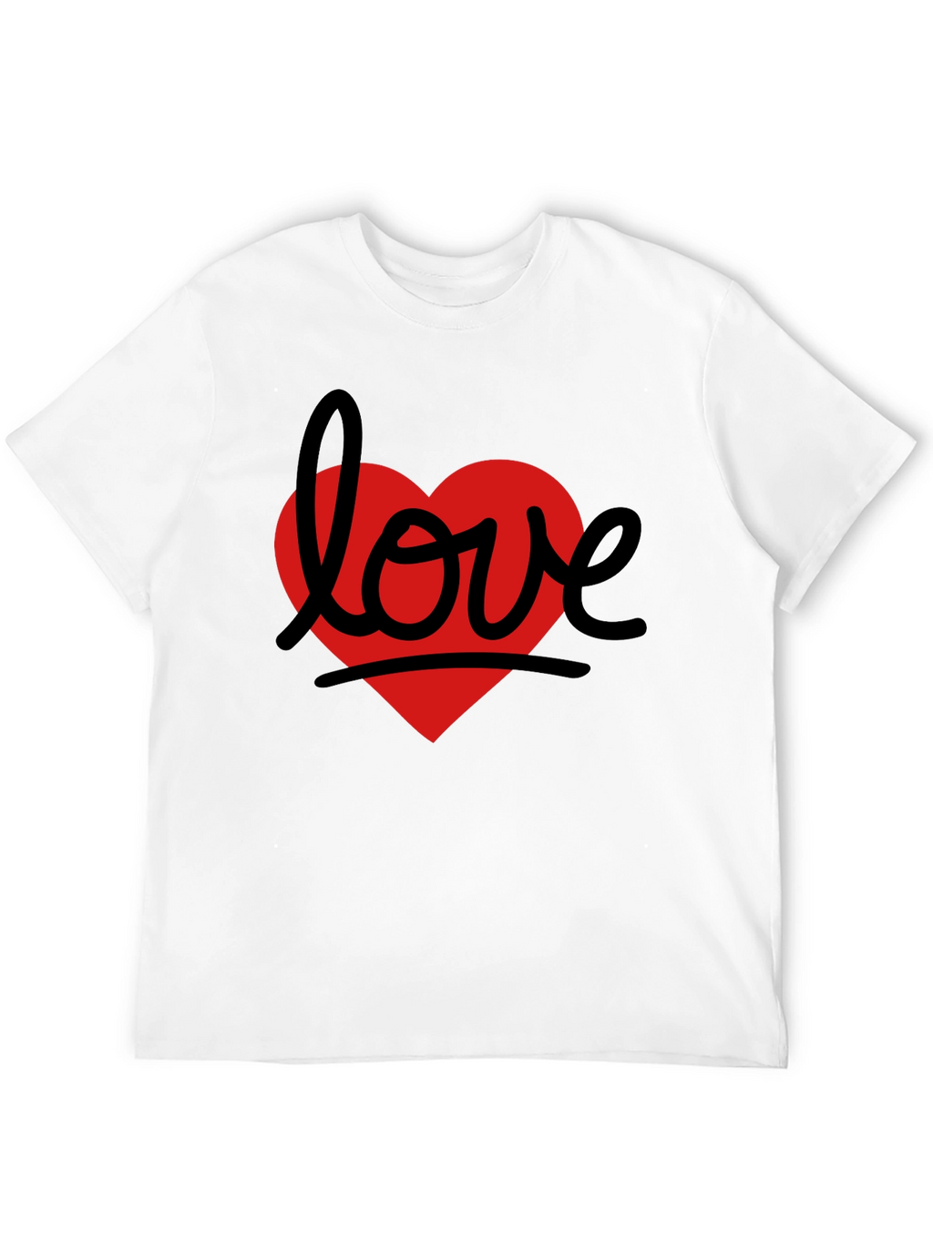 Love Heart Graphic Tee - Black