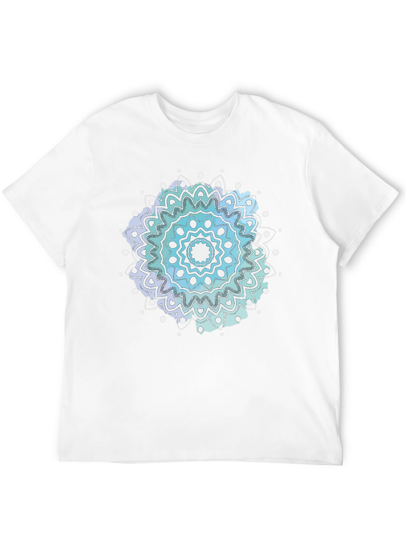 Mens Black Mandala Graphic Tee