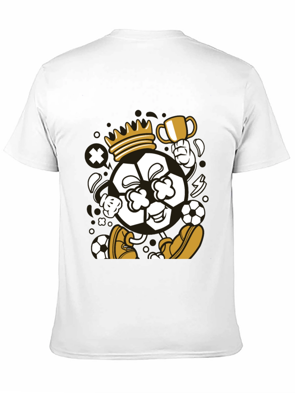 King Soccer Ball Black T-Shirt