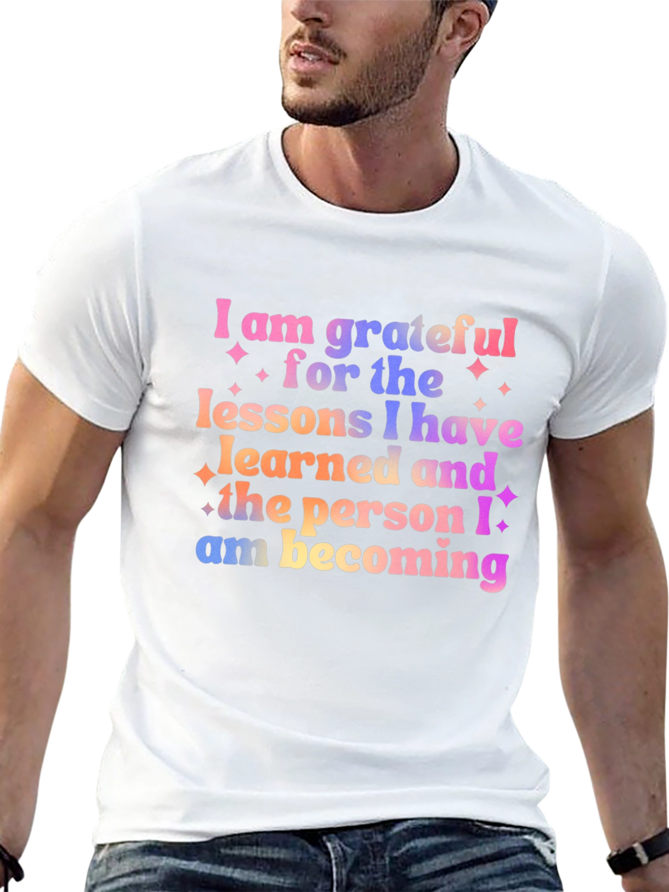 Grateful Lessons Graphic Tee - Motivational Shirt