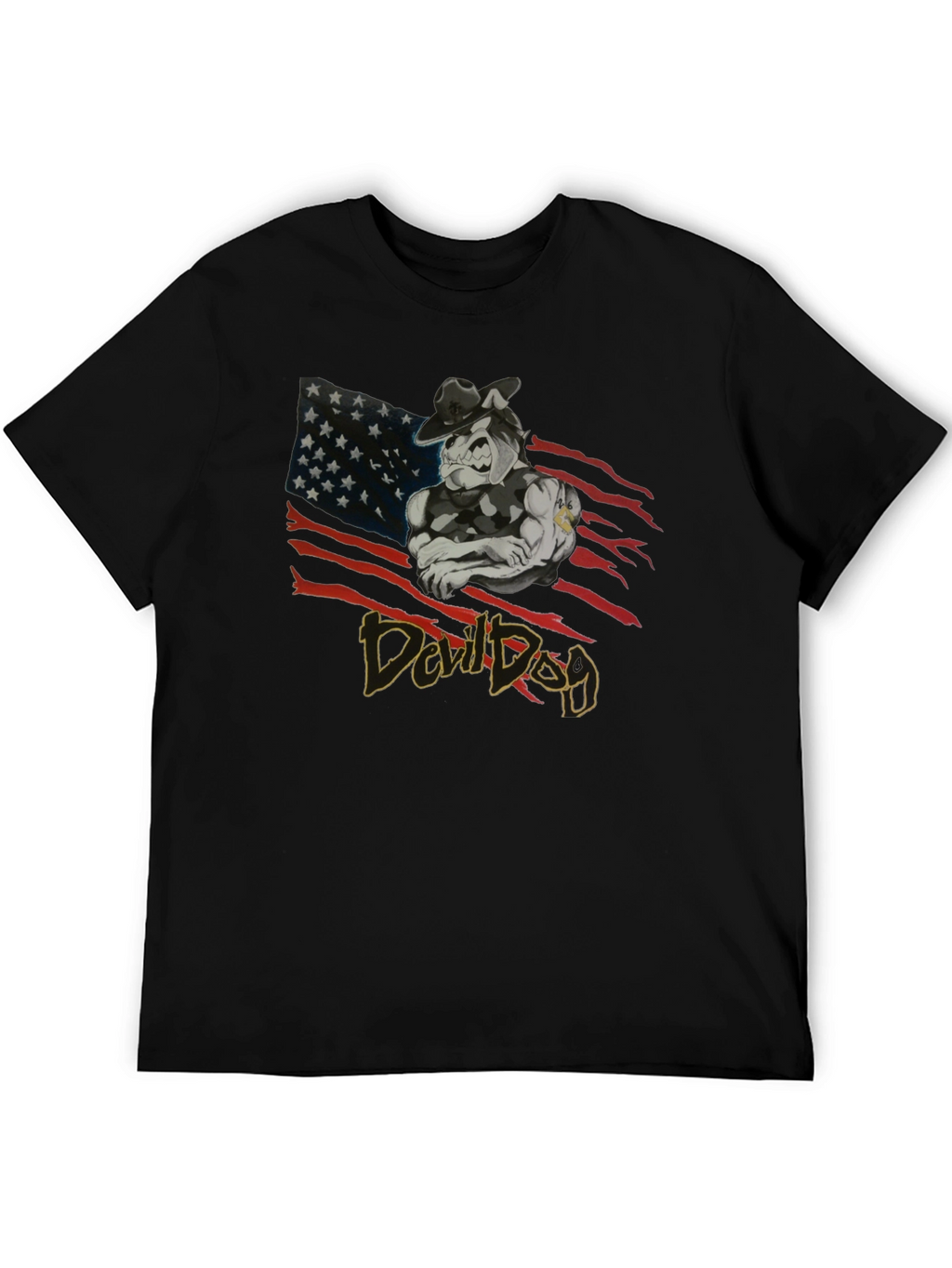 Devil Dog Graphic Print T-Shirt