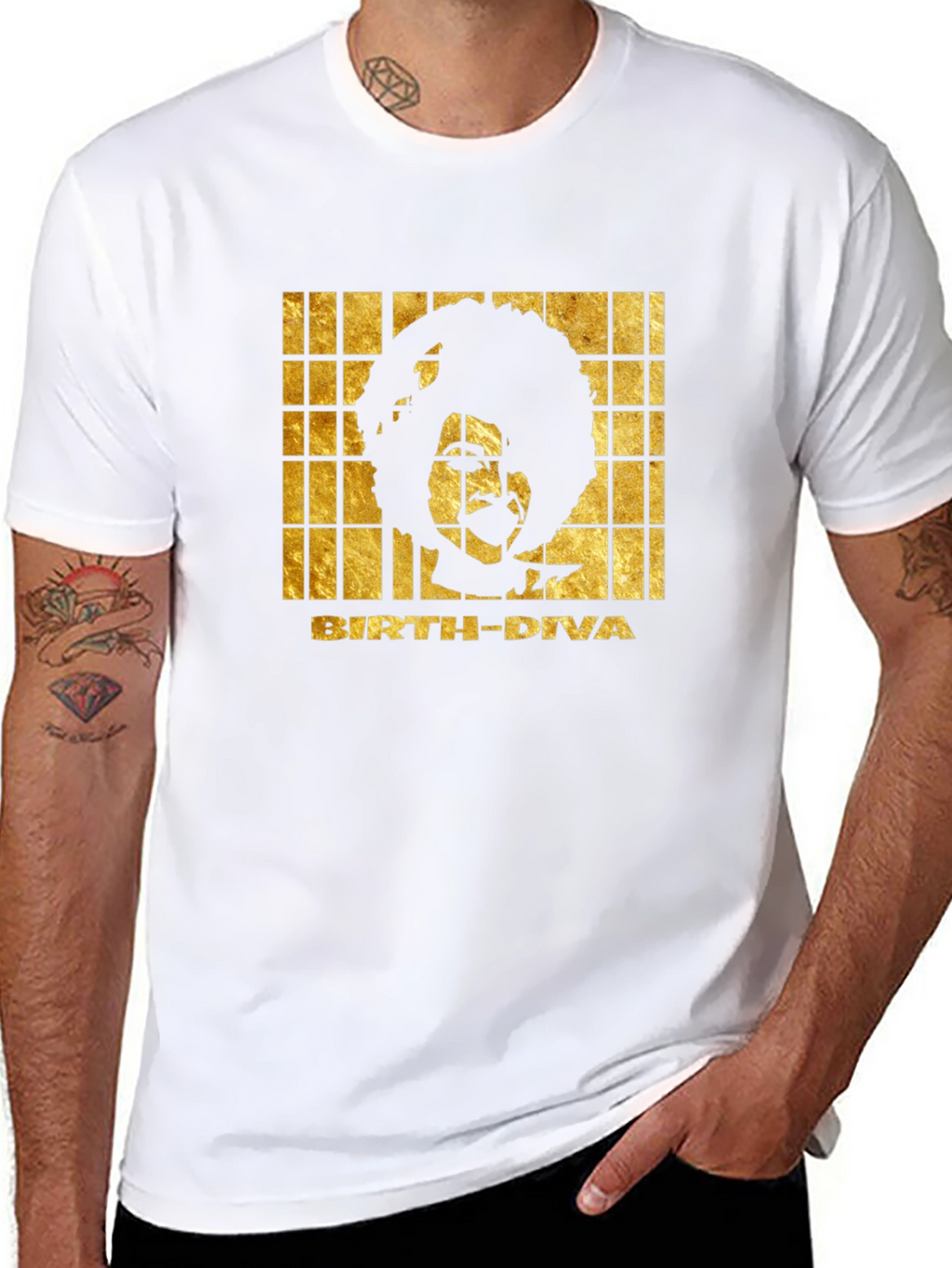 Birth Diva Graphic Print T-Shirt - Black