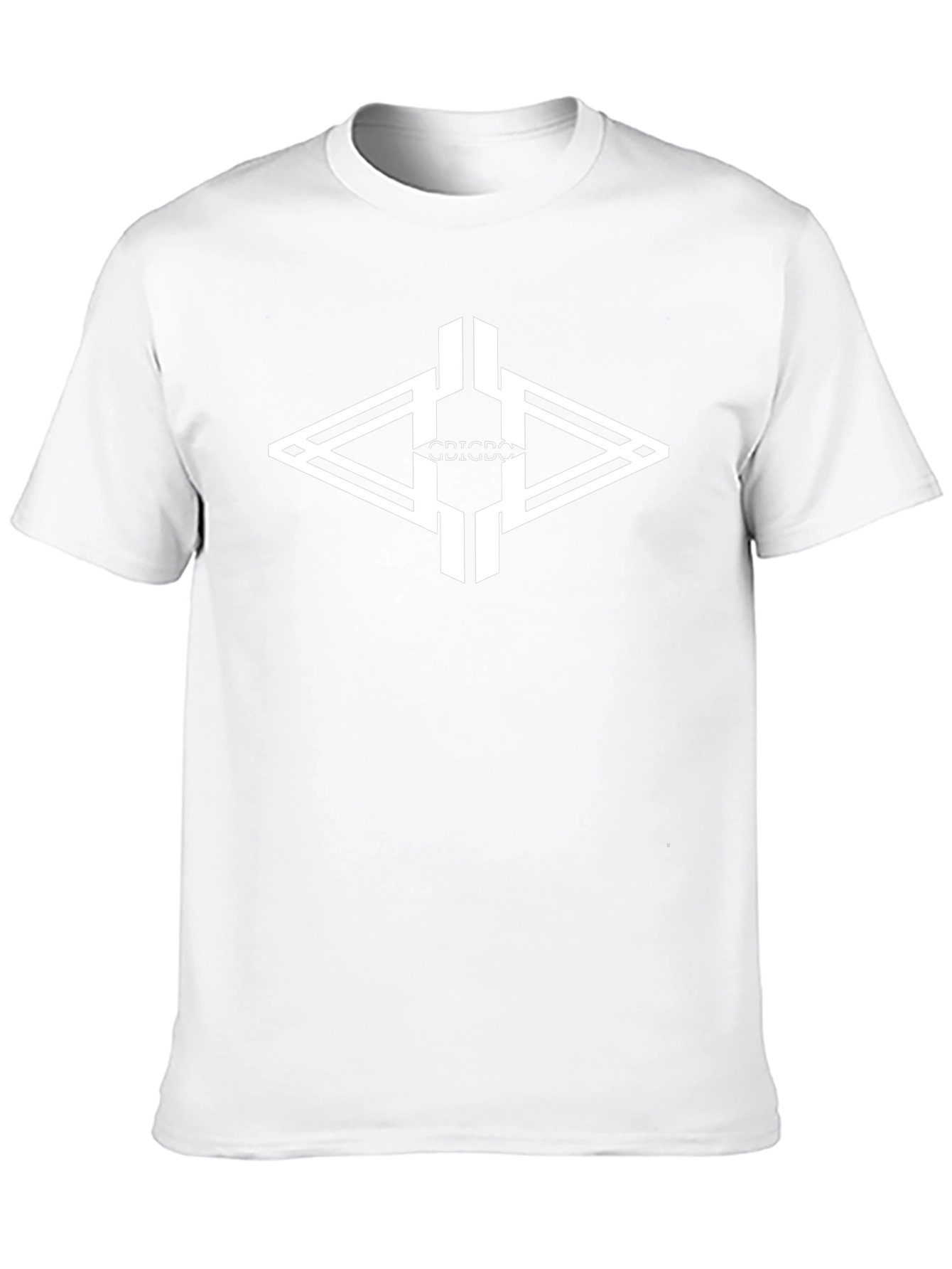 Geometric Graphic Tee - Modern Design Black T-Shirt