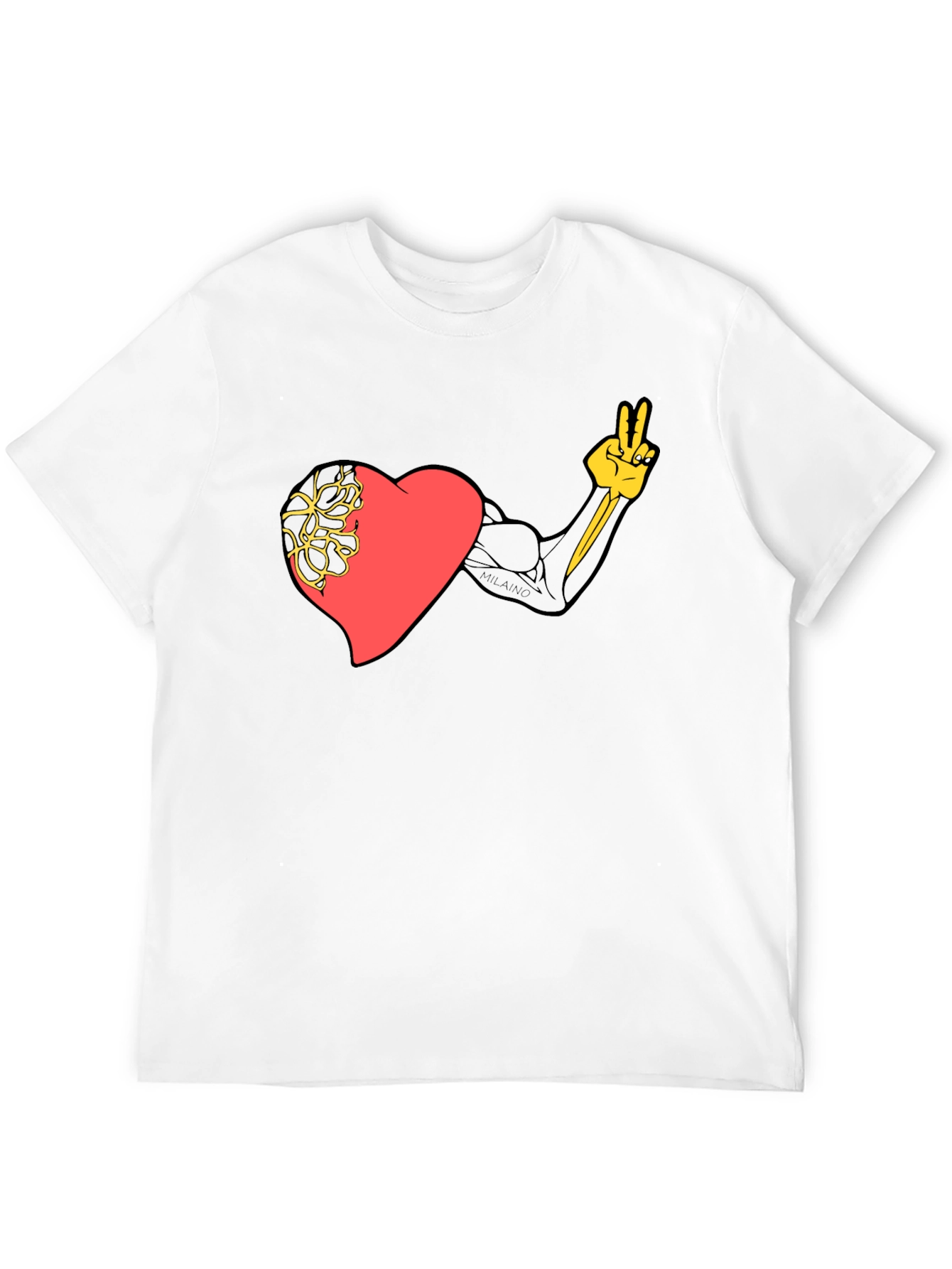 Heart Strength Graphic Black Tee