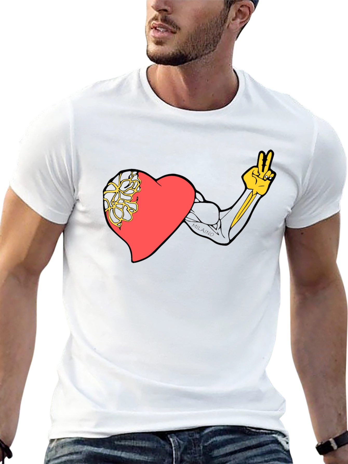 Heart Strength Graphic Black Tee