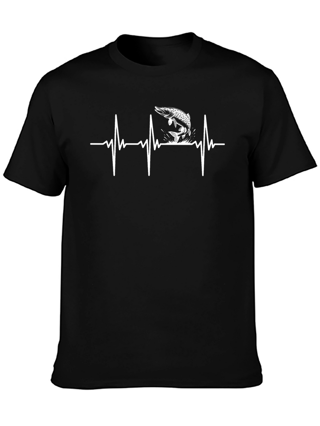 Fishing Heartbeat T-Shirt - Pike Lifeline Tee