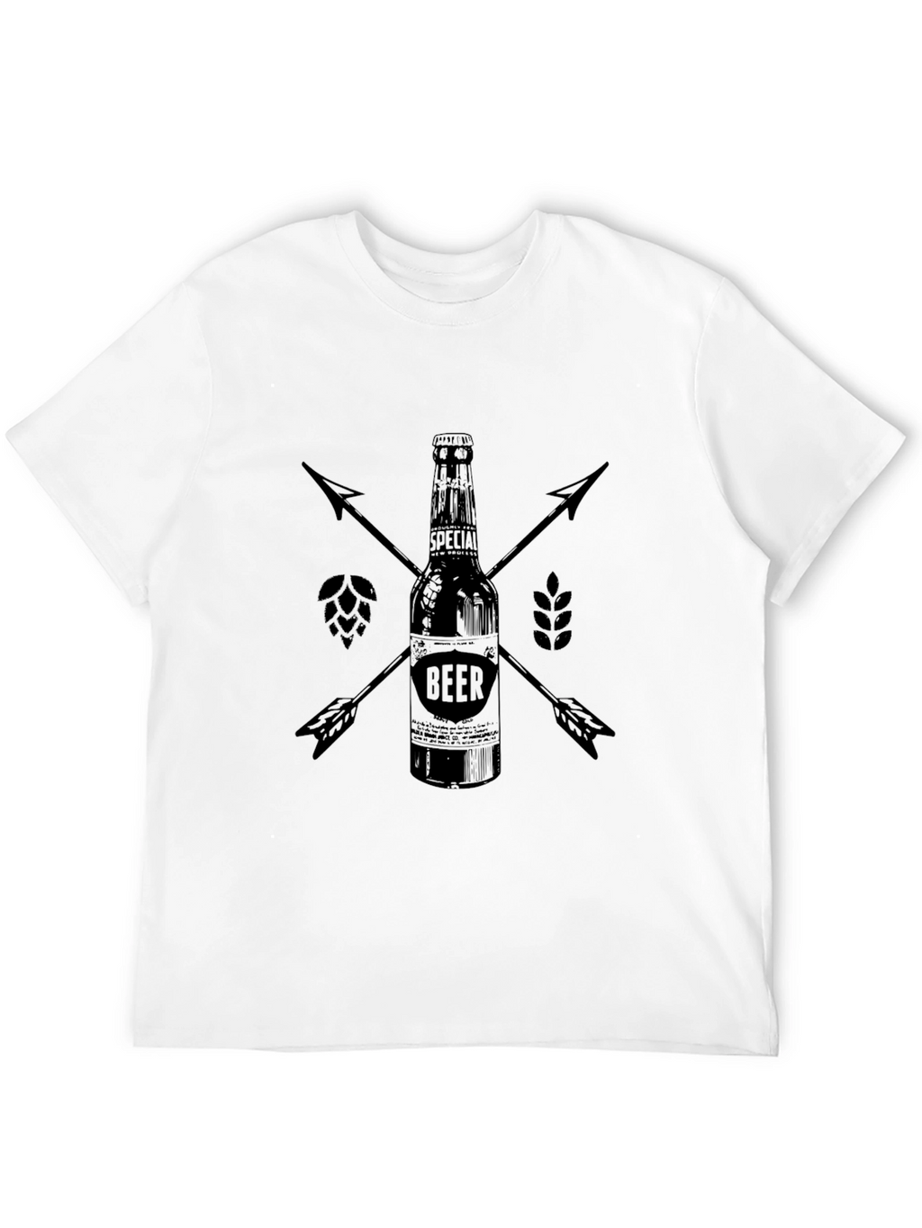 Beer Bottle Arrow T-Shirt - Black Graphic Tee