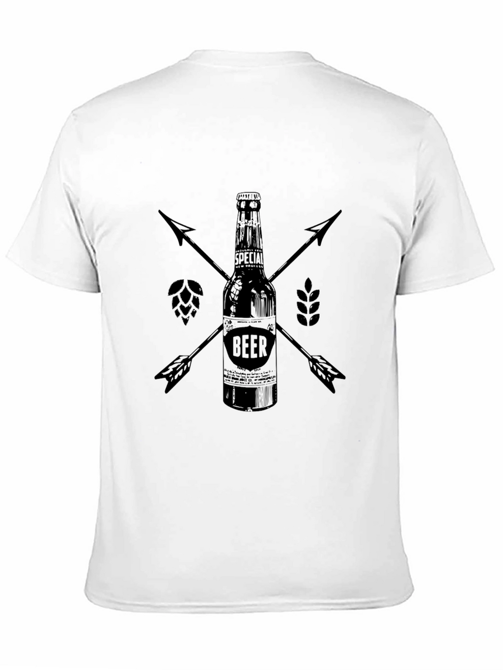 Beer Bottle Arrow T-Shirt - Black Graphic Tee