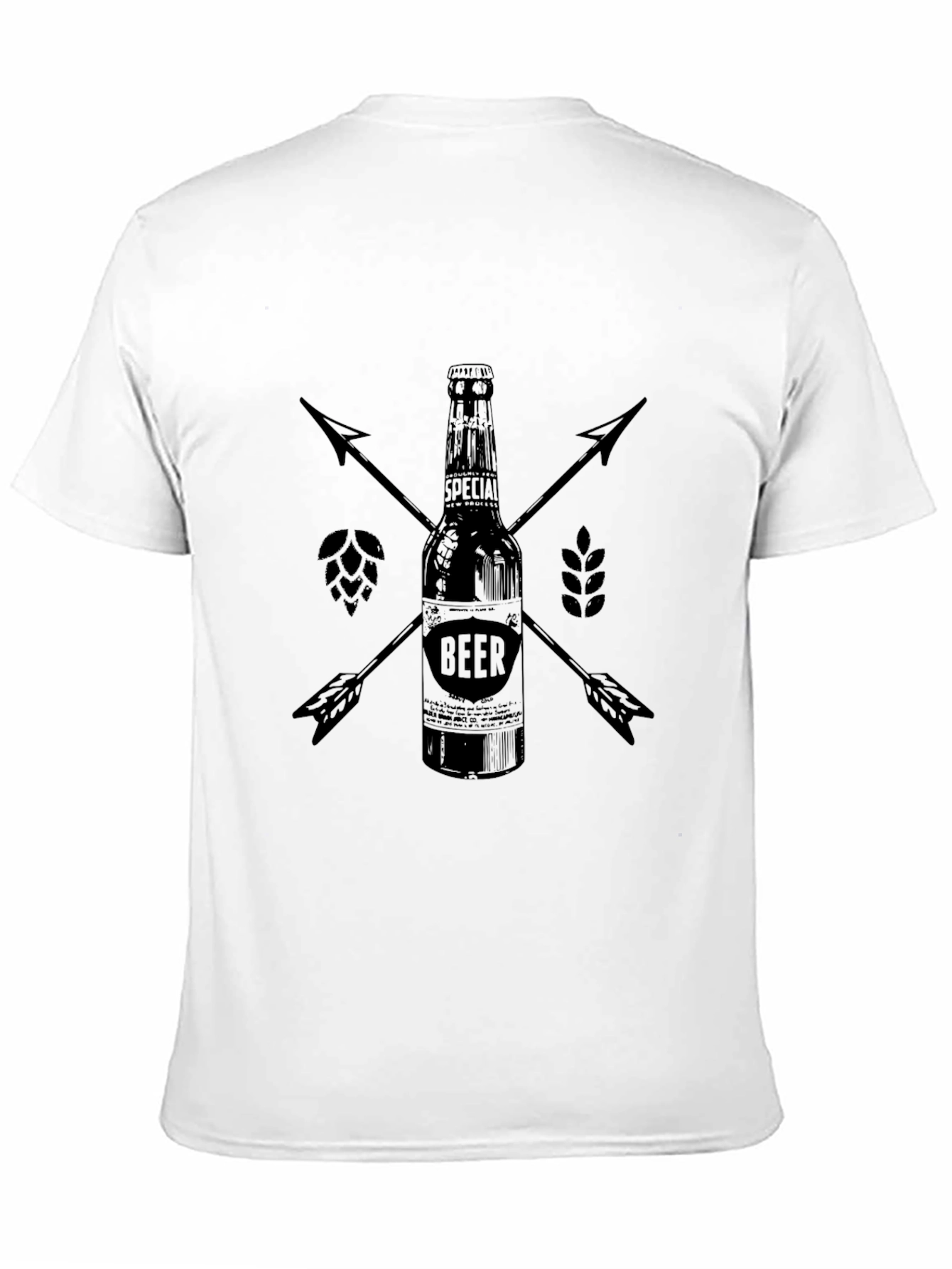 Beer Bottle Arrow T-Shirt - Black Graphic Tee