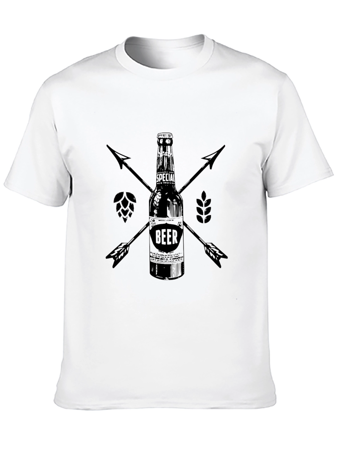 Beer Bottle Arrow T-Shirt - Black Graphic Tee