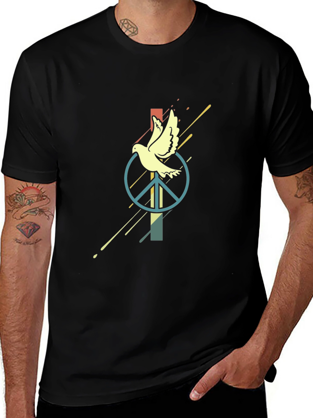 Peace Dove Graphic Tee - Black T-Shirt