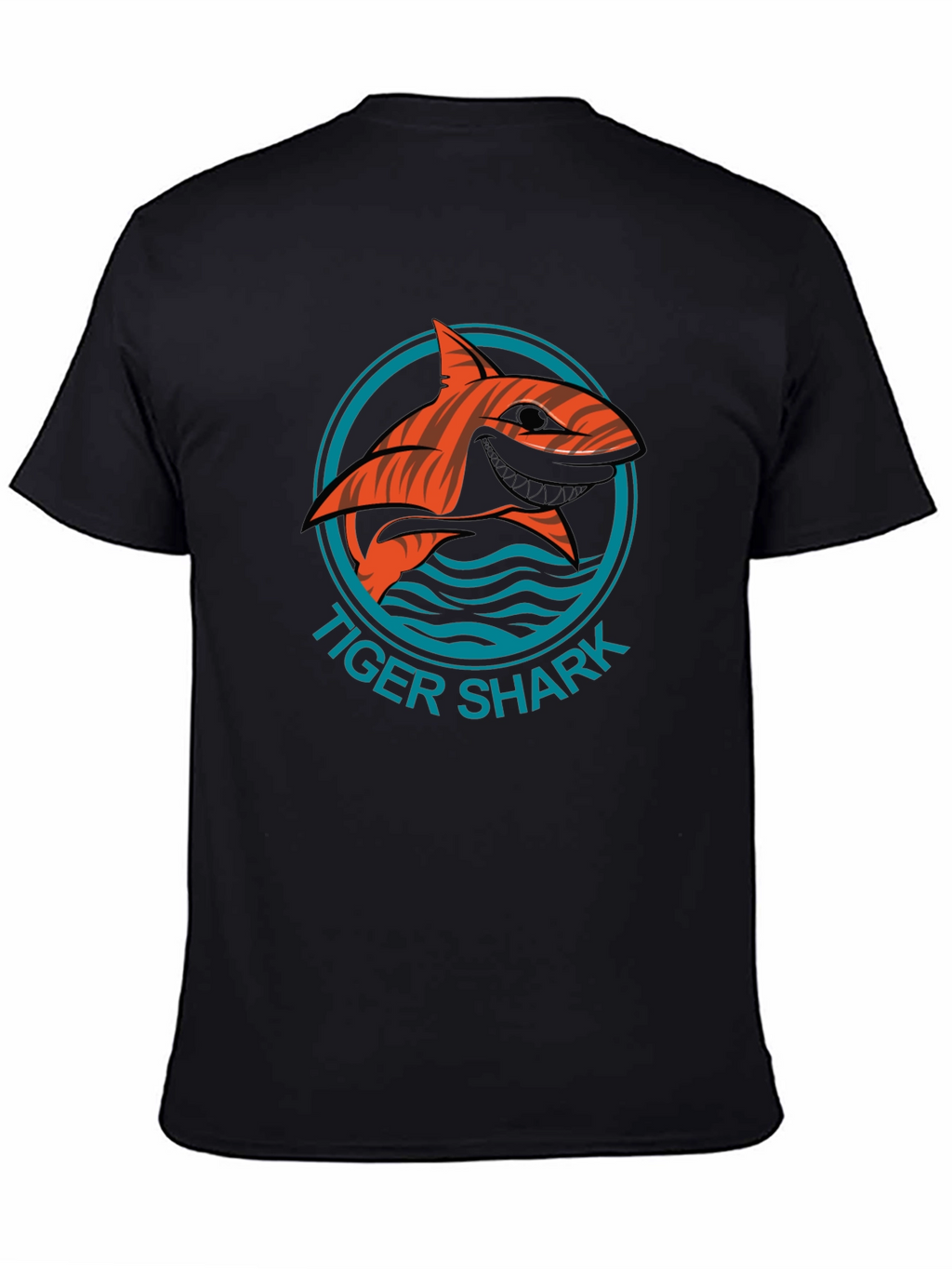 Tiger Shark Graphic Tee - Stylish Mens Black T-Shirt